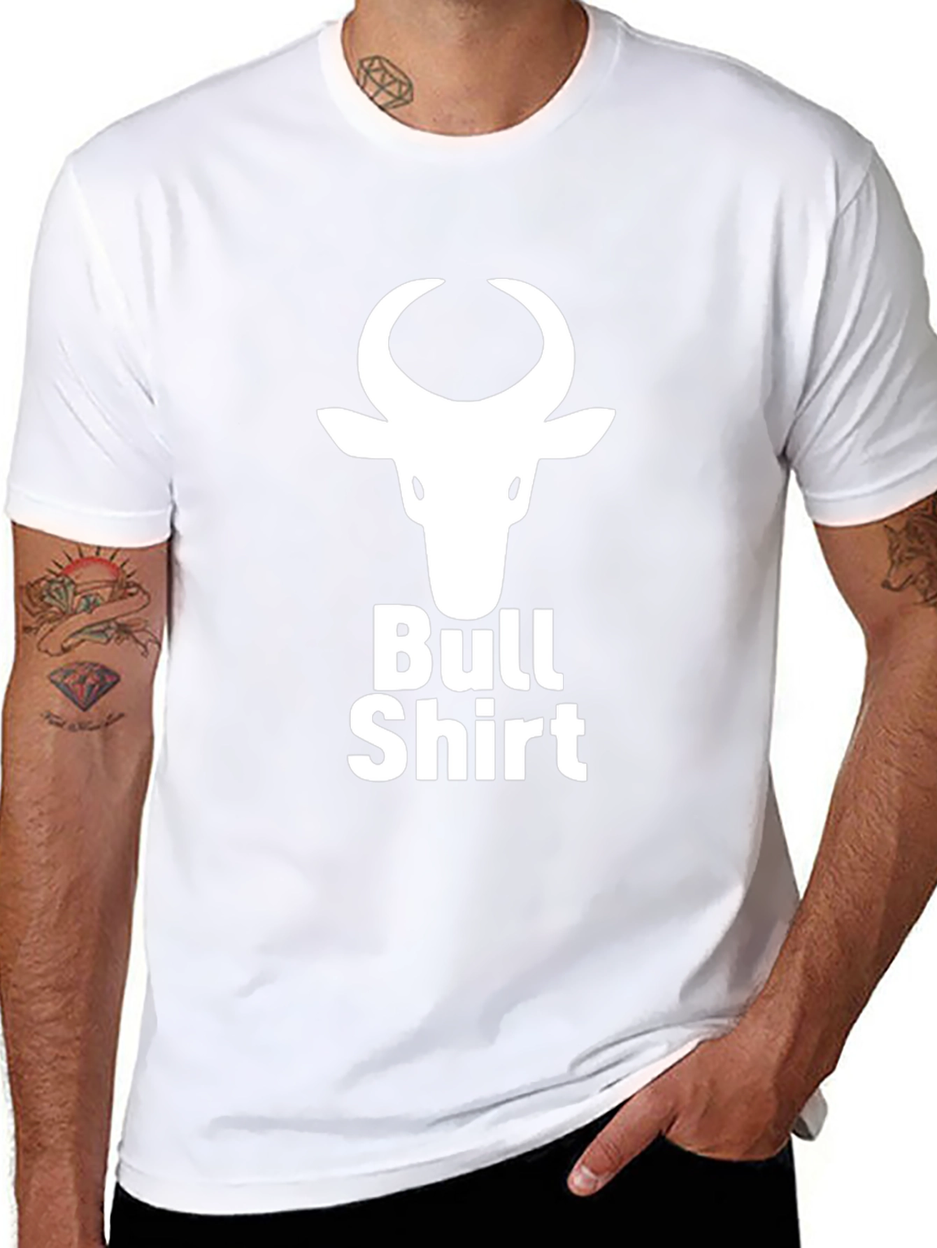 Bull Shirt Graphic Tee - Black Cotton T-Shirt