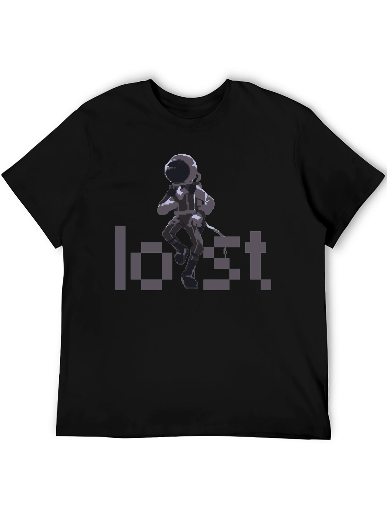 Lost Astronaut Graphic T-Shirt - Retro Pixel Style