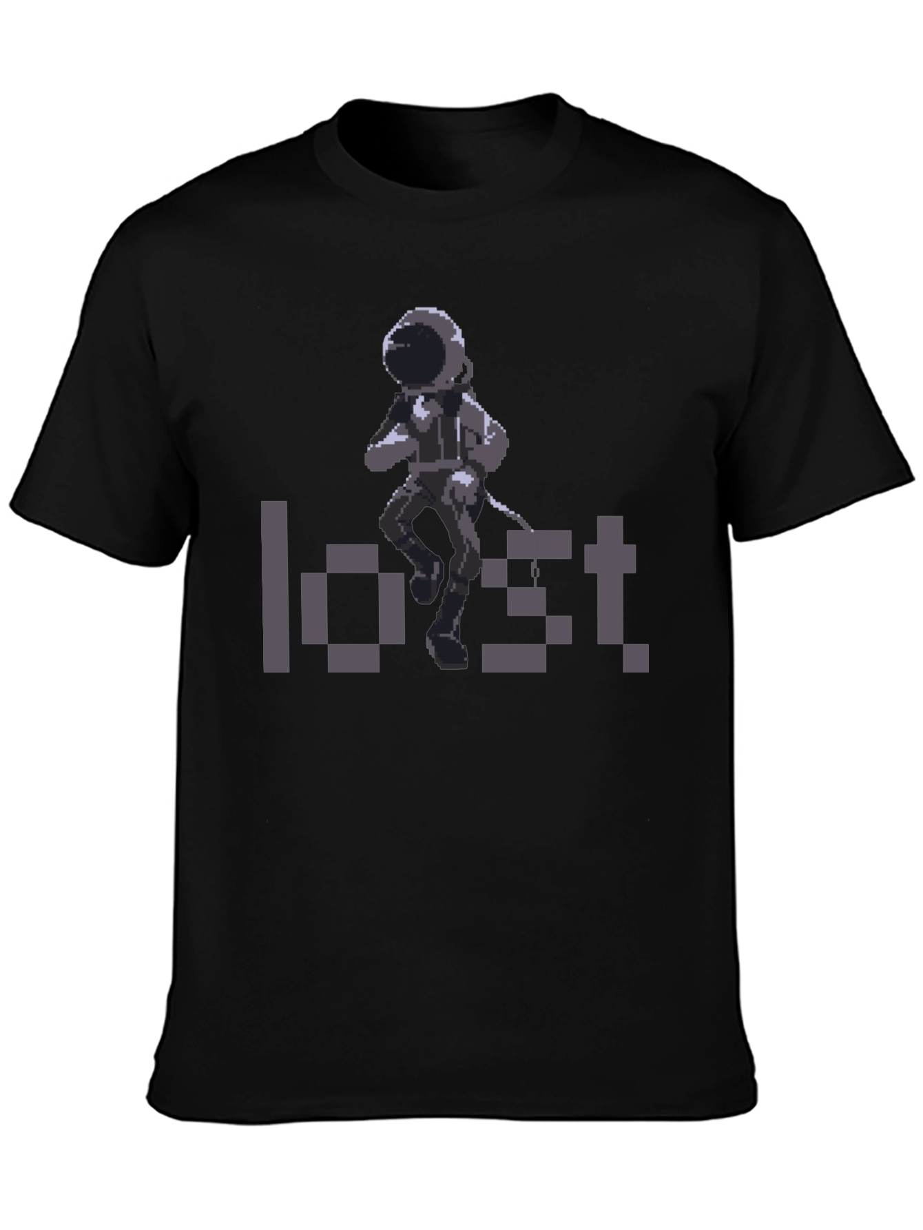 Lost Astronaut Graphic T-Shirt - Retro Pixel Style