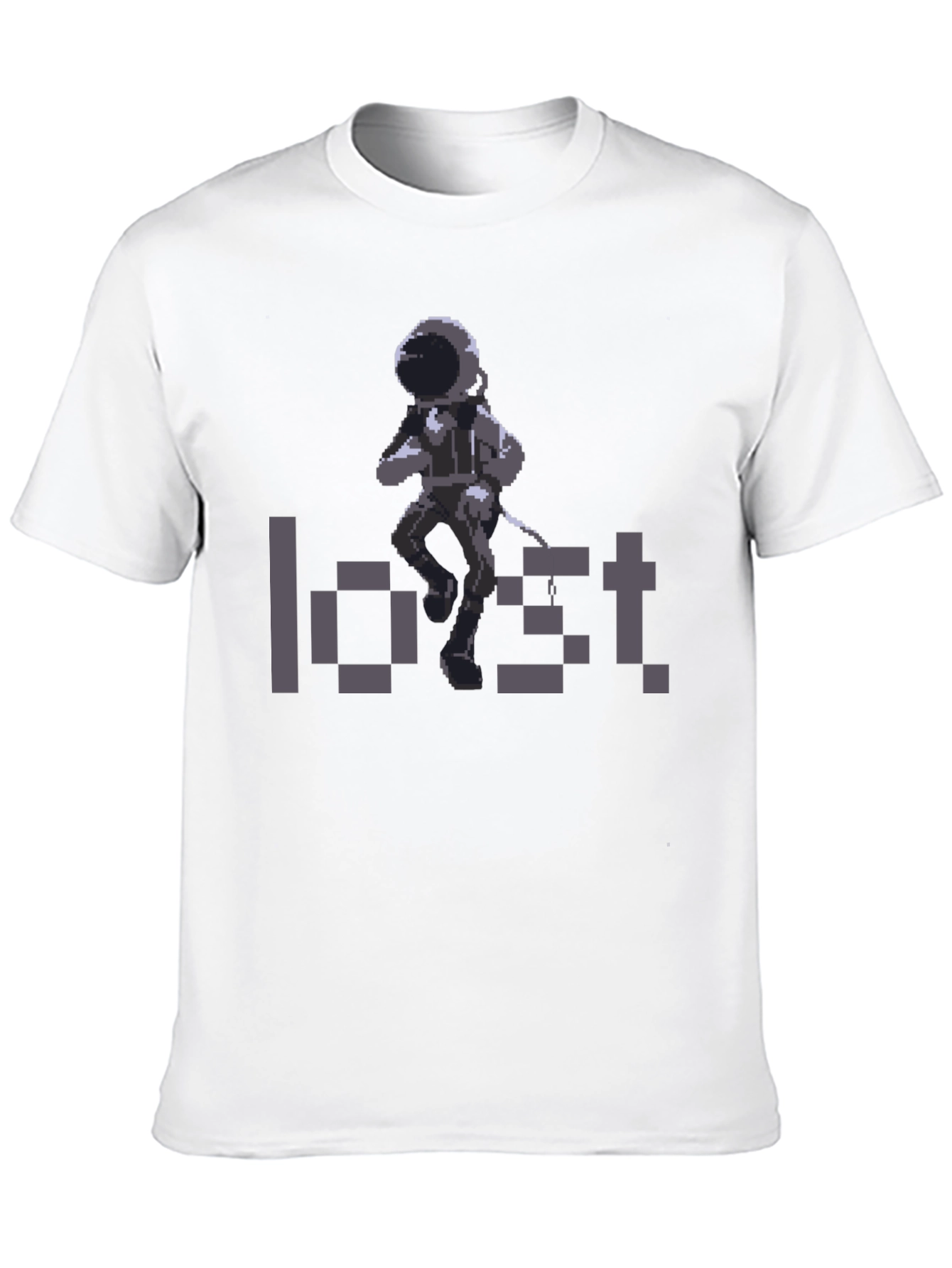 Lost Astronaut Graphic T-Shirt - Retro Pixel Style