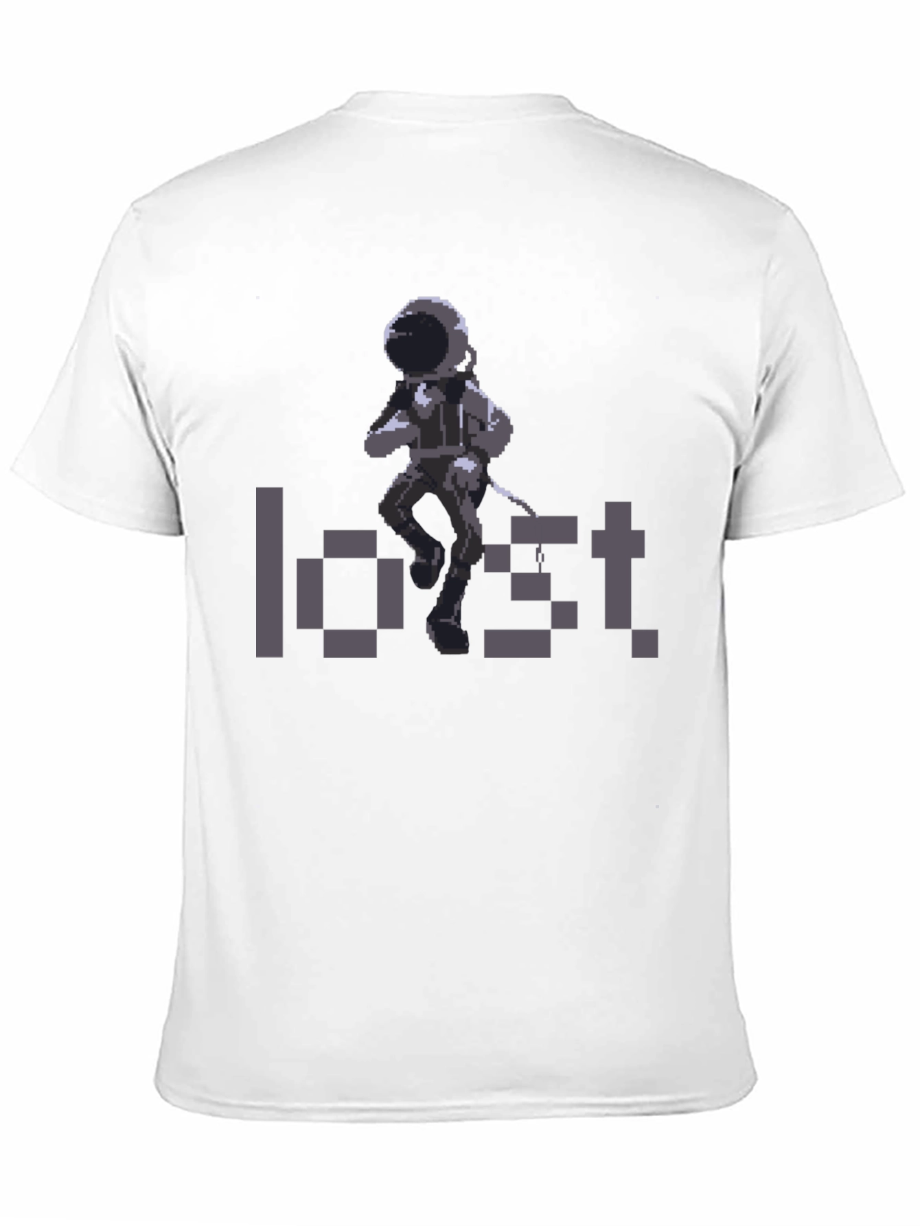 Lost Astronaut Graphic T-Shirt - Retro Pixel Style