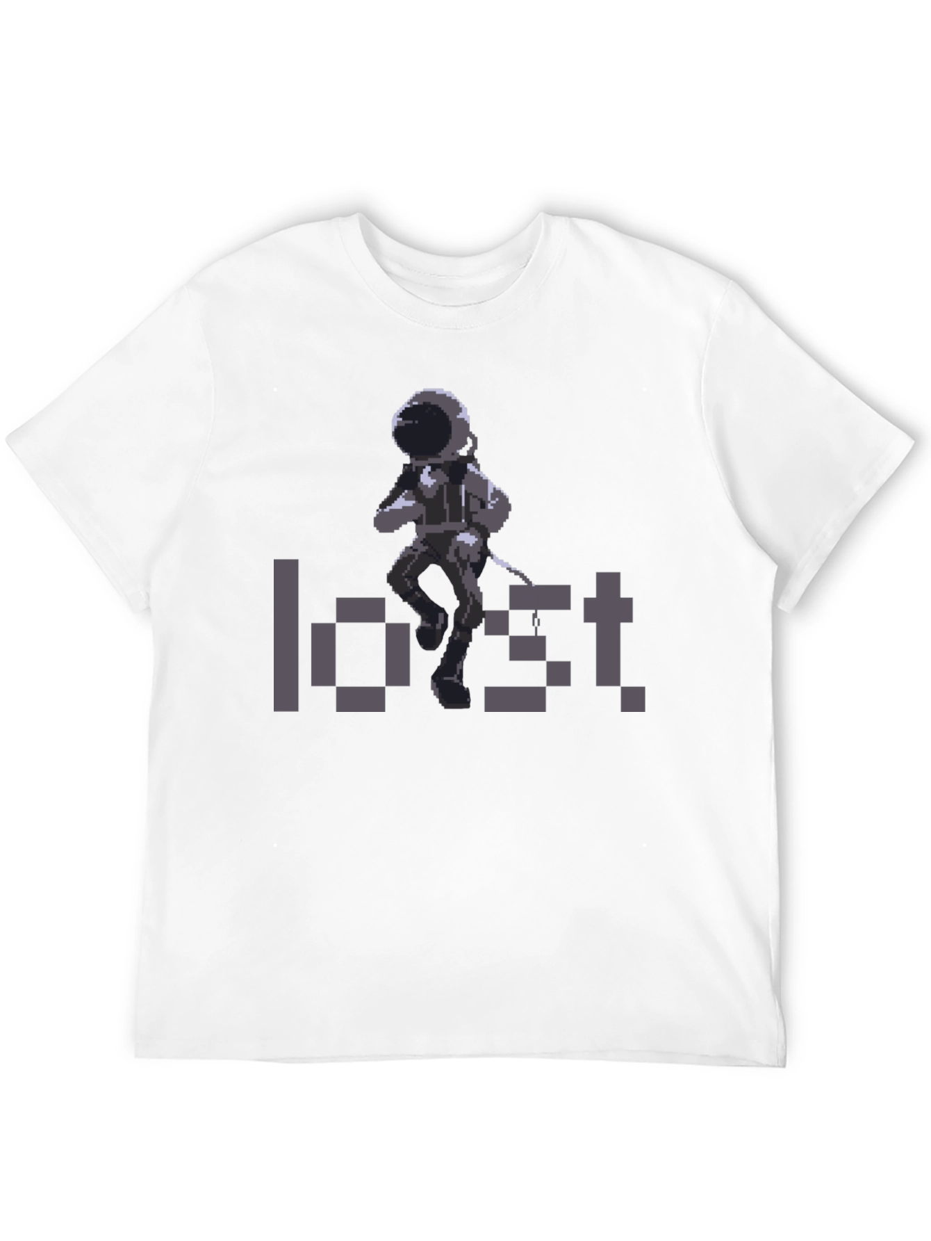 Lost Astronaut Graphic T-Shirt - Retro Pixel Style