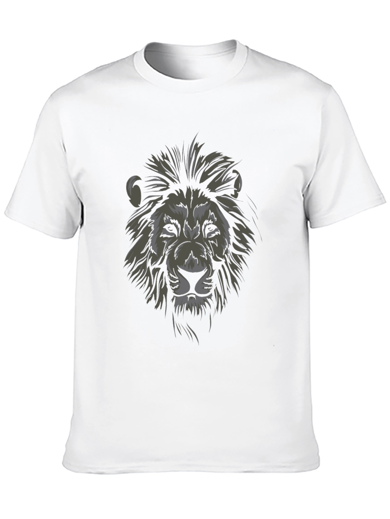 Lion Graphic Tee - Stylish Mens Black T-Shirt