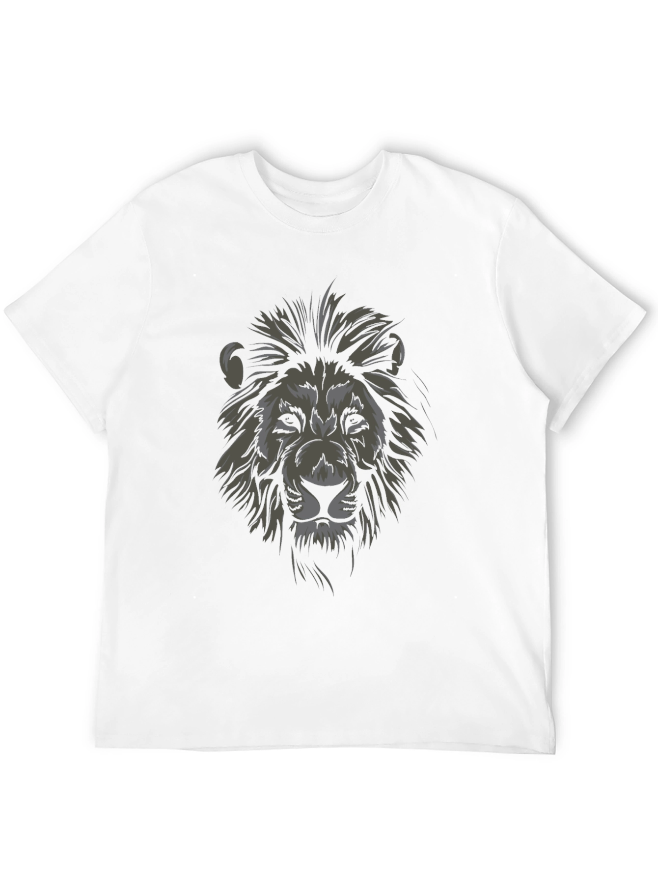 Lion Graphic Tee - Stylish Mens Black T-Shirt