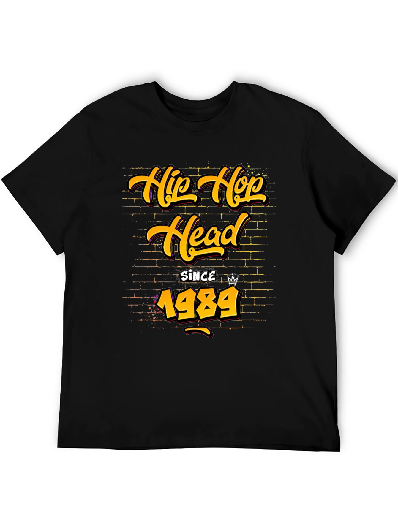 Hip Hop Head Since 1989 Black Graphic Tee