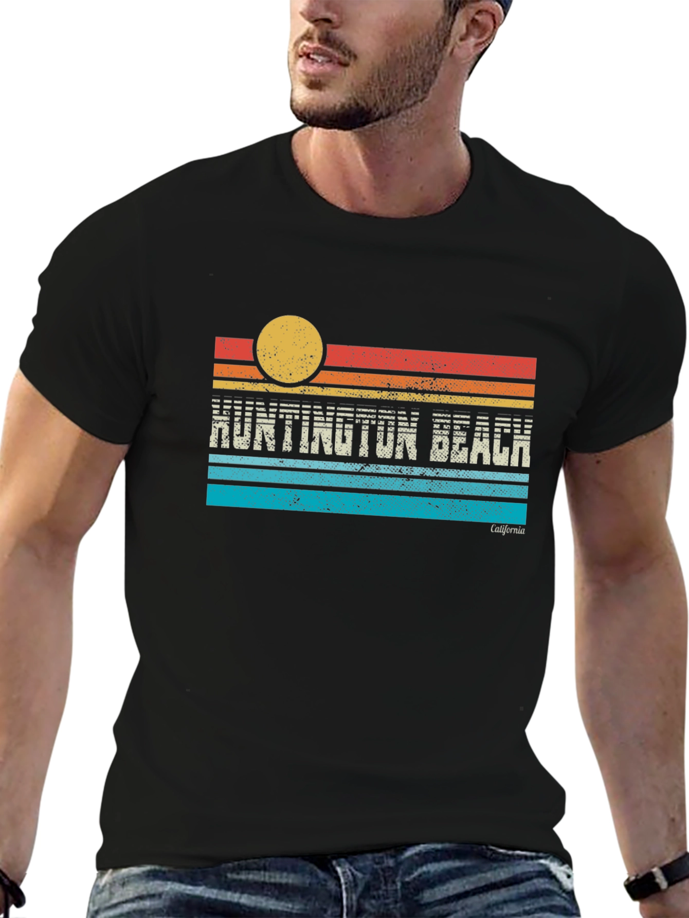 Retro Huntington Beach California Graphic Tee