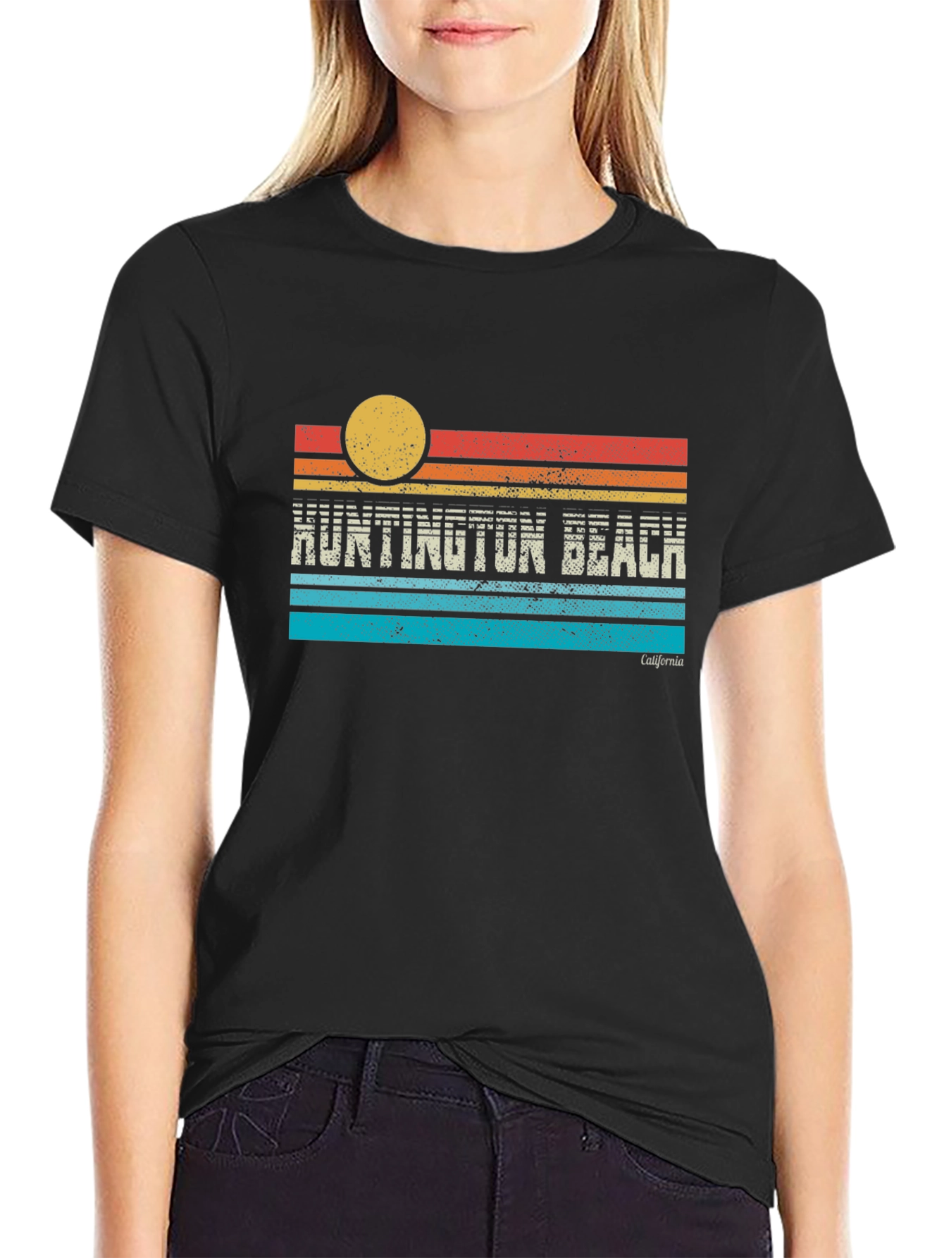 Retro Huntington Beach California Graphic Tee