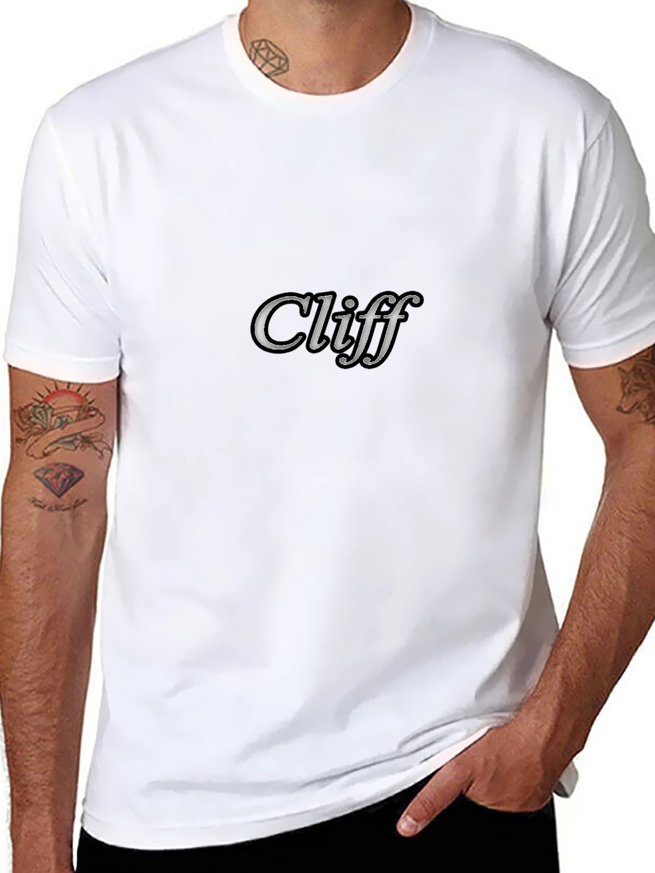 Cliff Personalized Black T-Shirt