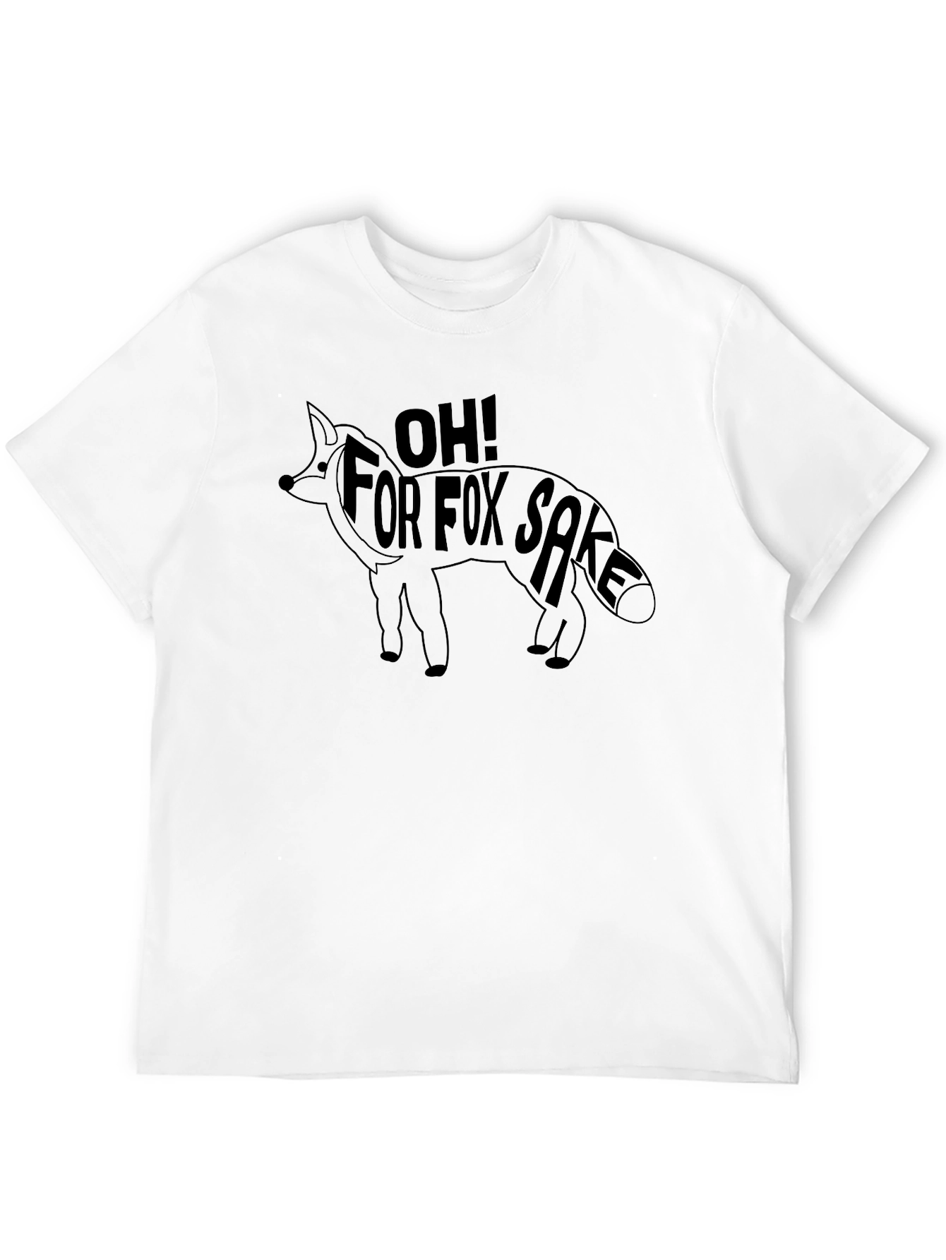 Oh! For Fox Sake Black Graphic T-Shirt