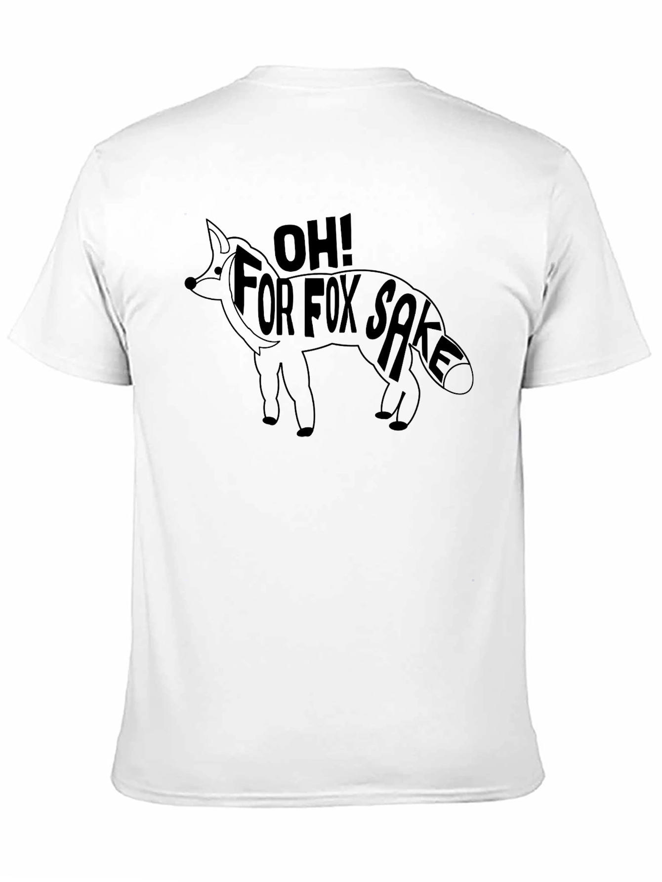 Oh! For Fox Sake Black Graphic T-Shirt