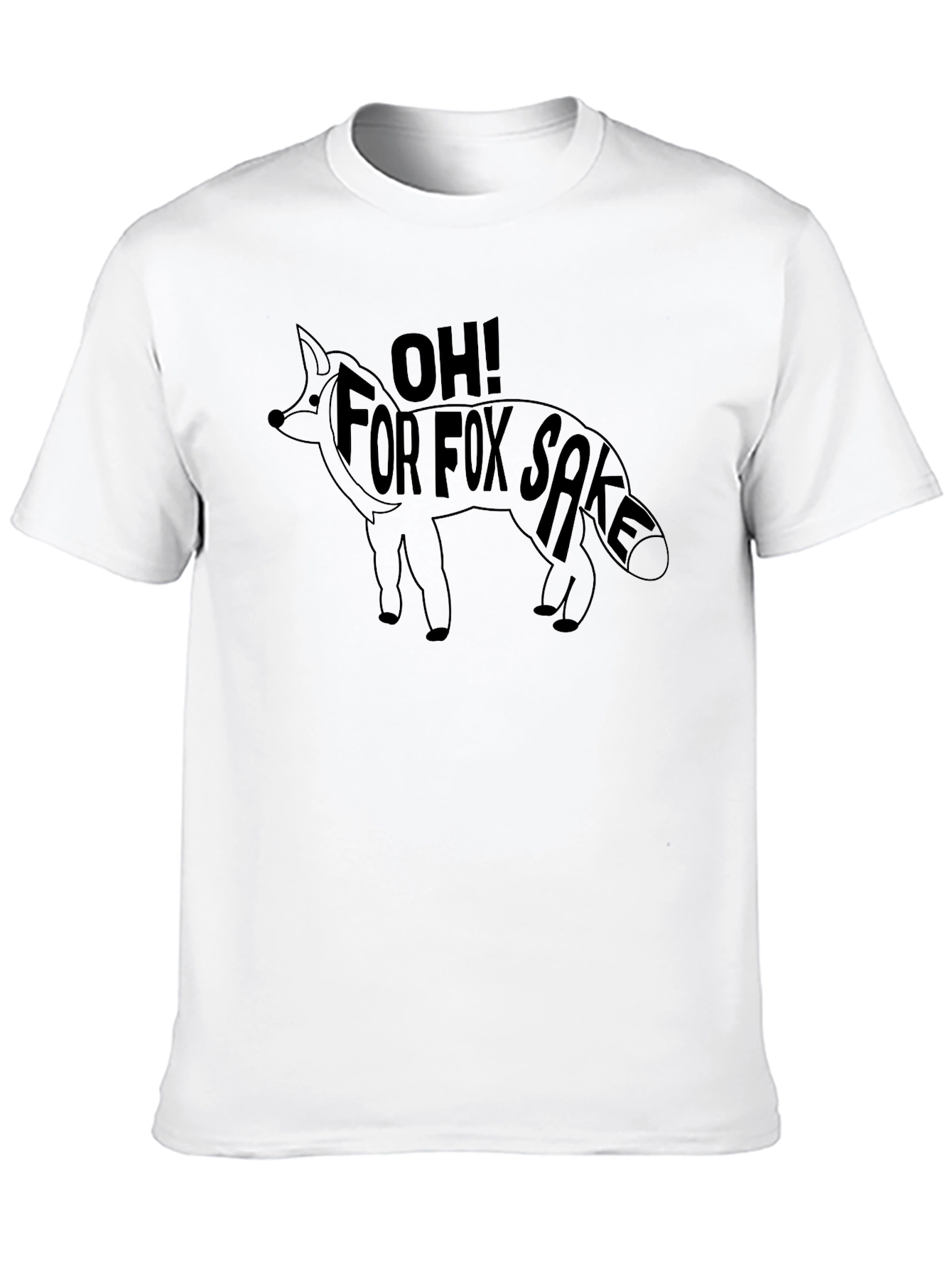 Oh! For Fox Sake Black Graphic T-Shirt