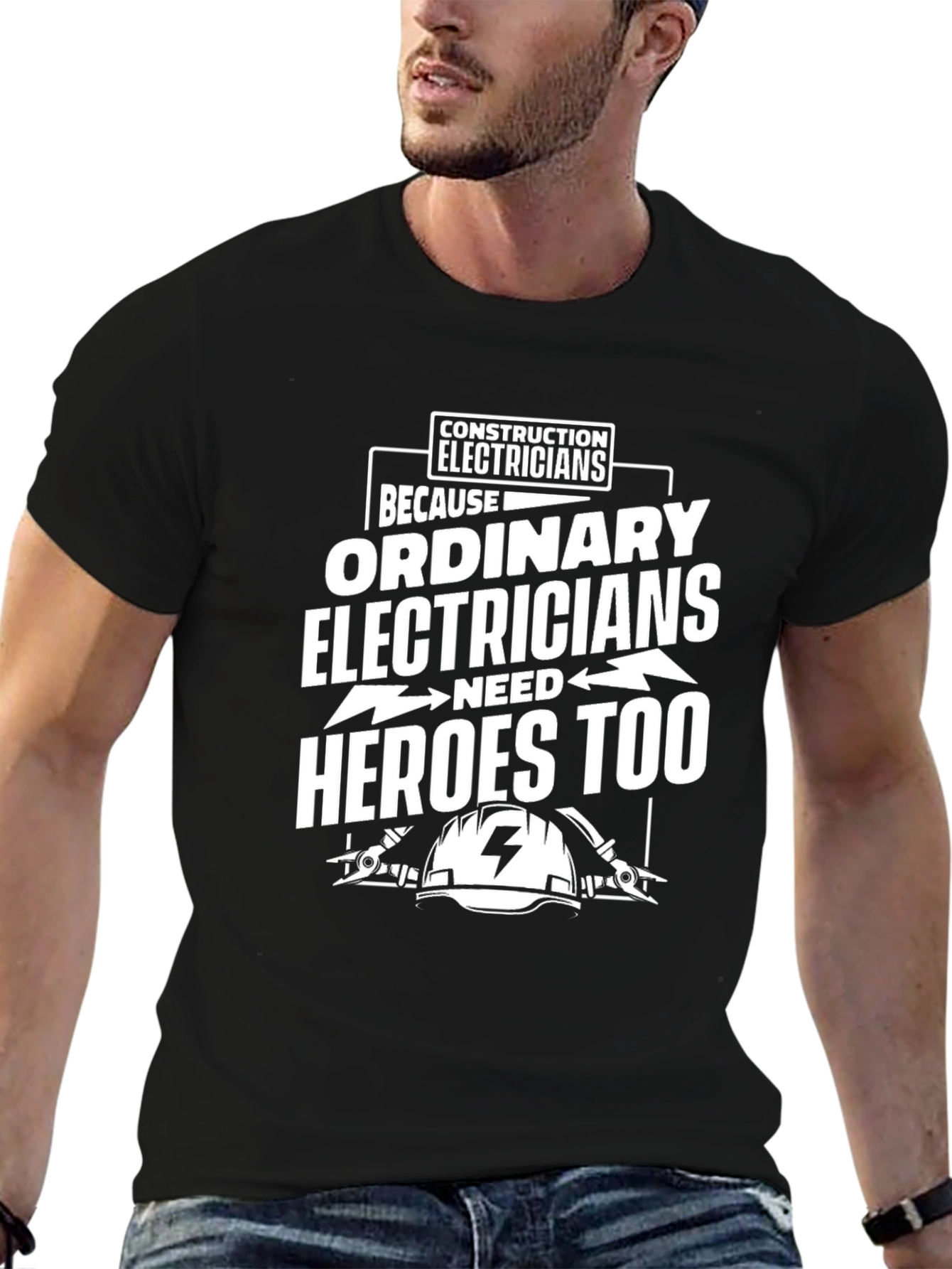 Electrician Hero T-Shirt - Construction Worker Tee