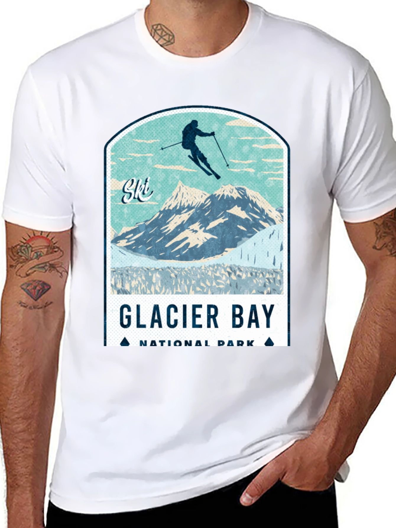 Glacier Bay National Park Ski T-Shirt