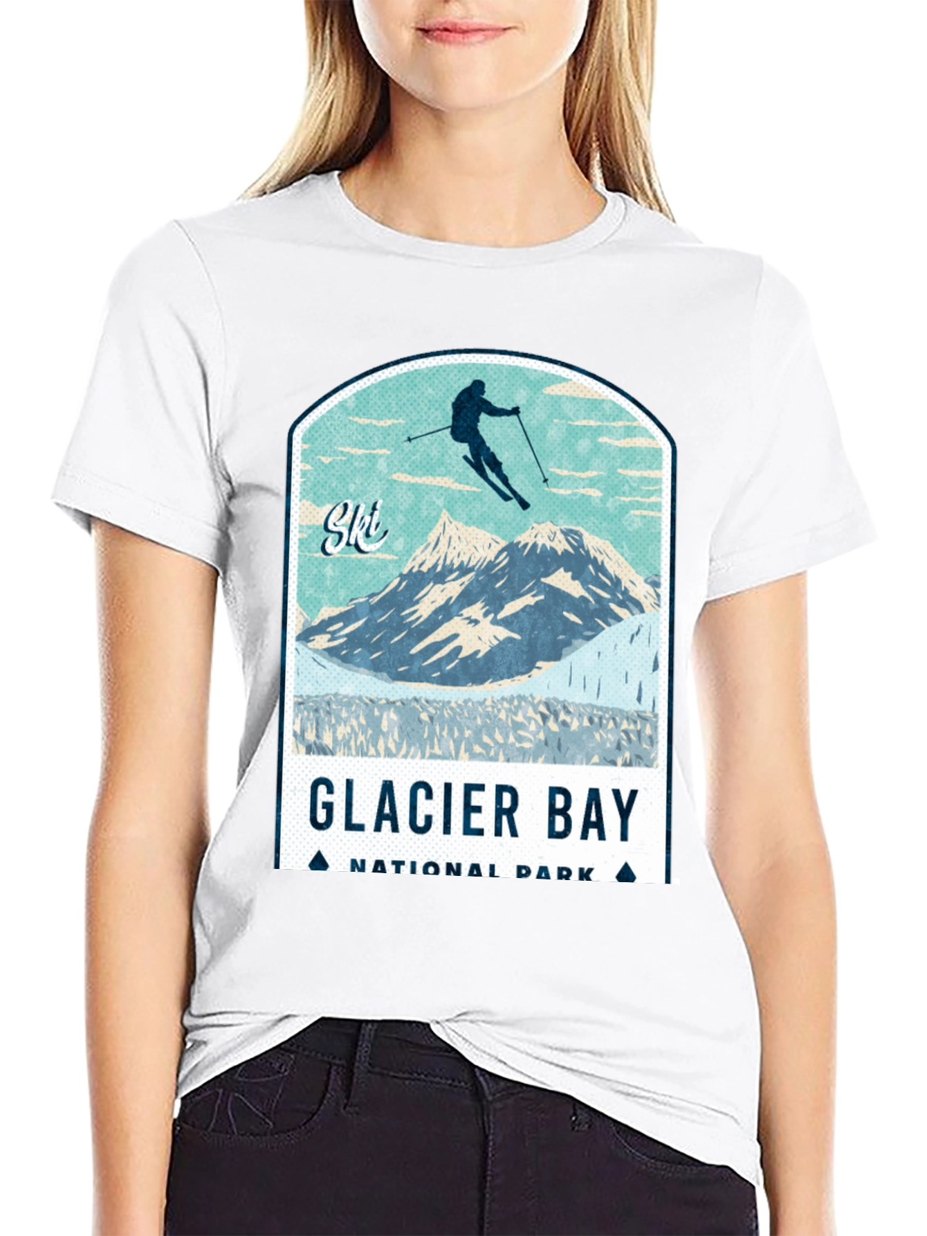 Glacier Bay National Park Ski T-Shirt