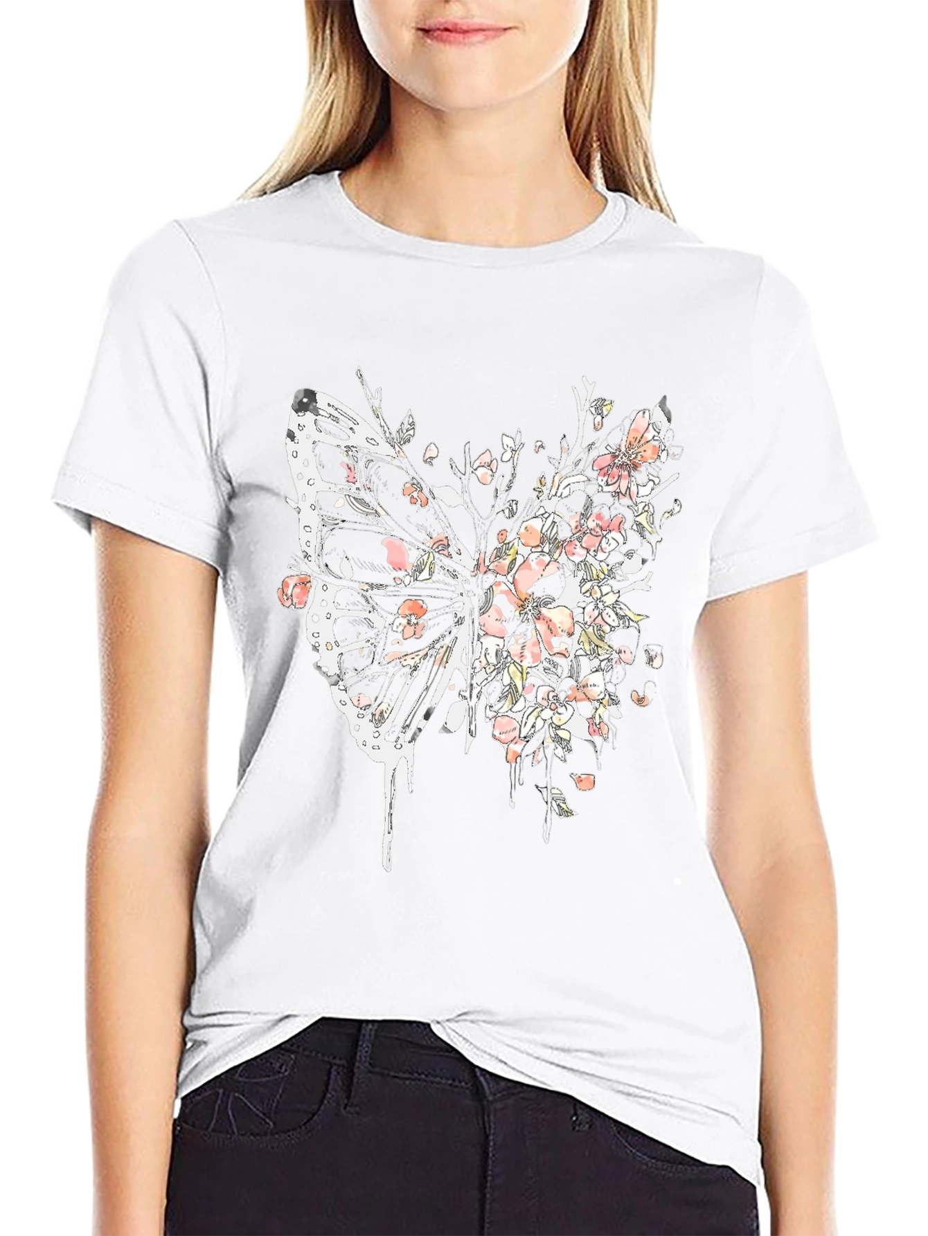 Butterfly Floral Graphic Tee