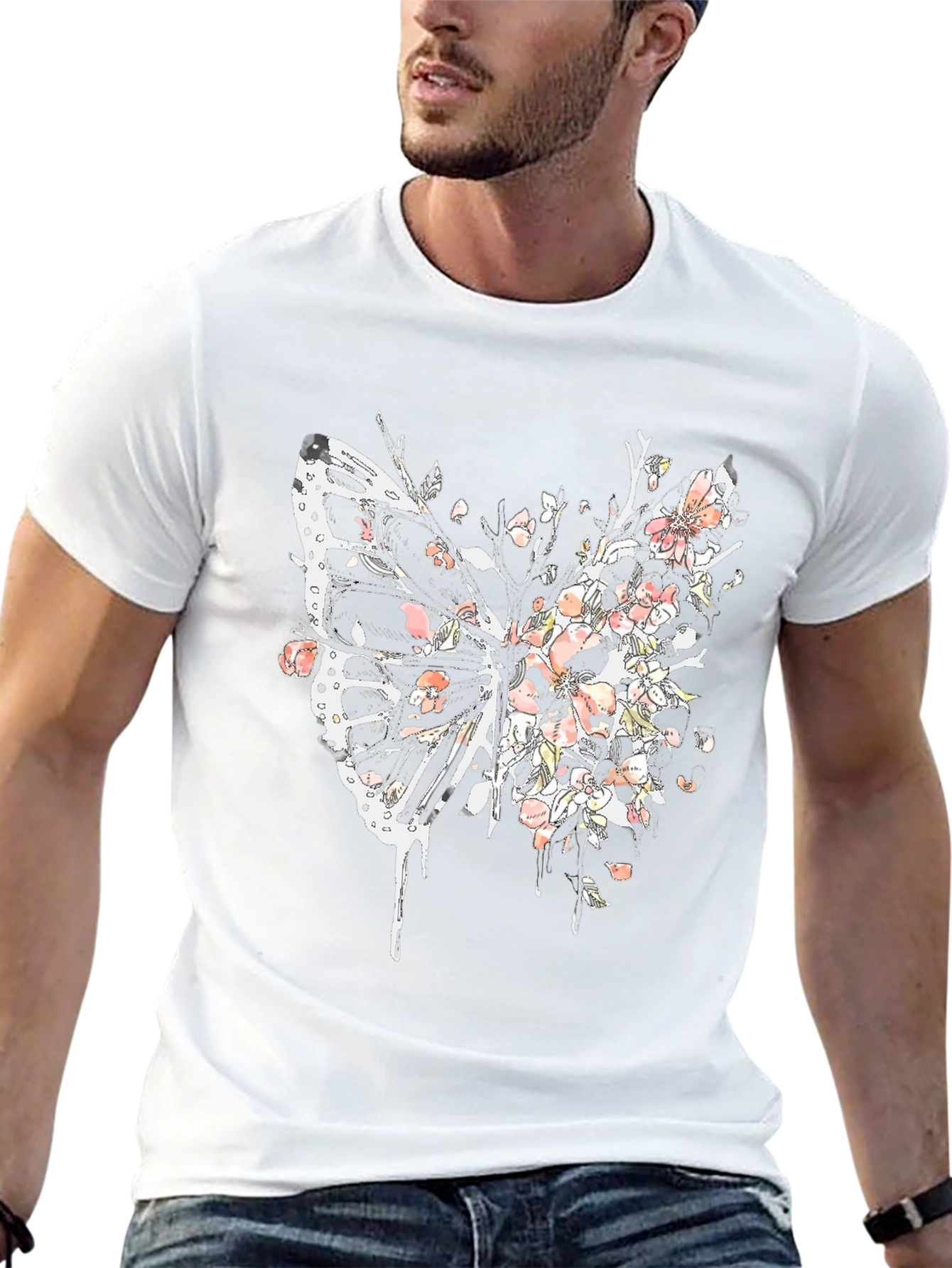 Butterfly Floral Graphic Tee