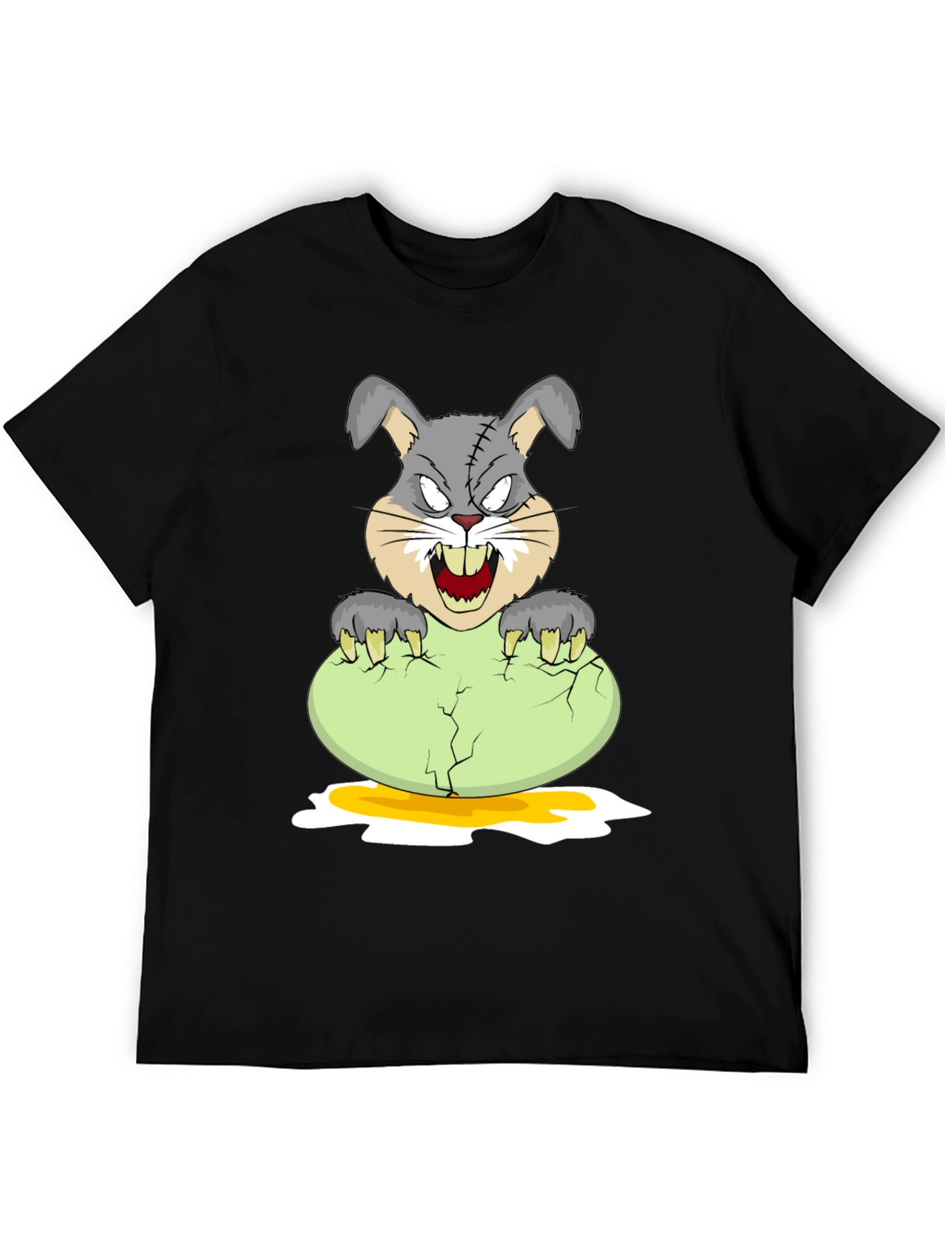Zombie Bunny Cracking Egg Graphic Tee