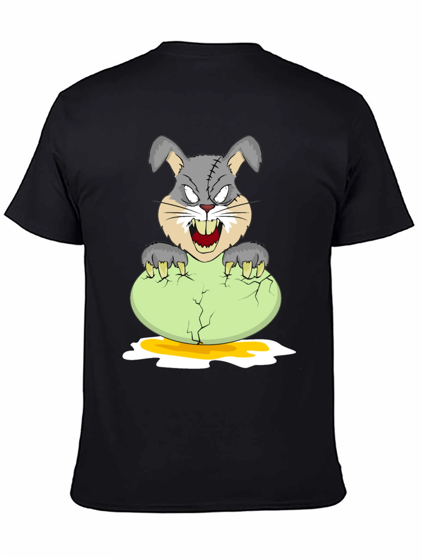 Zombie Bunny Cracking Egg Graphic Tee