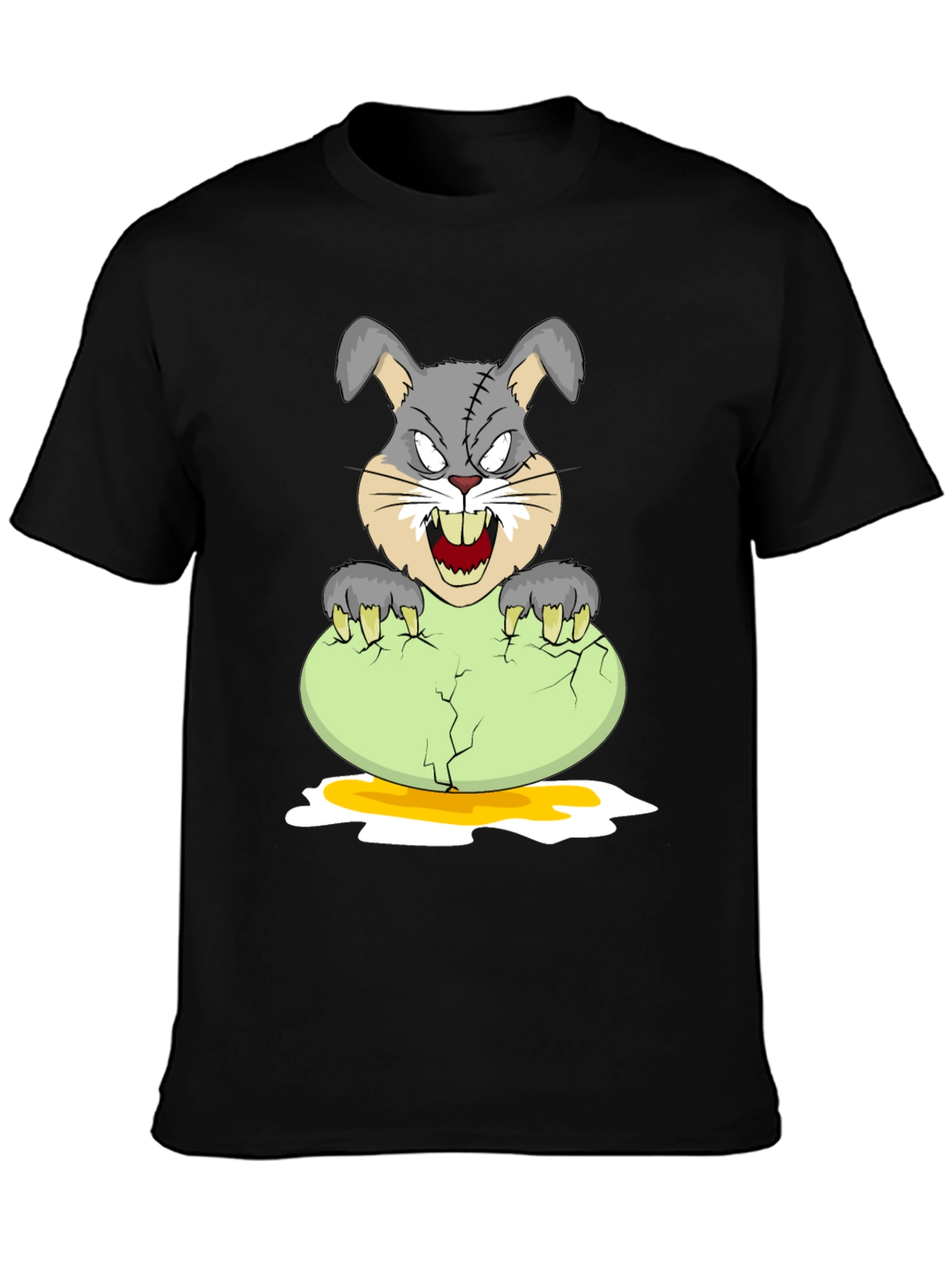 Zombie Bunny Cracking Egg Graphic Tee