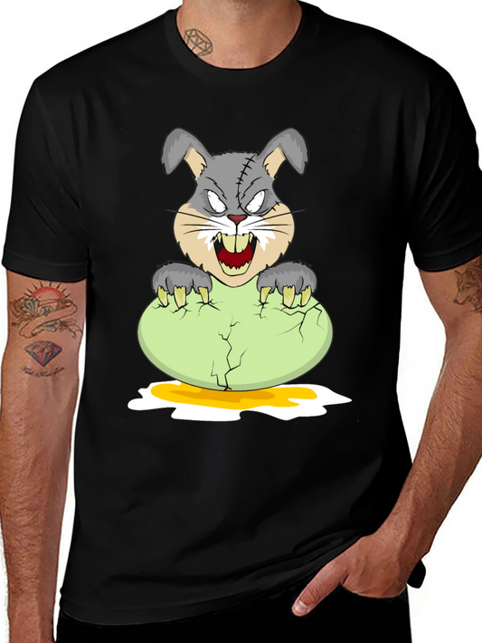 Zombie Bunny Cracking Egg Graphic Tee
