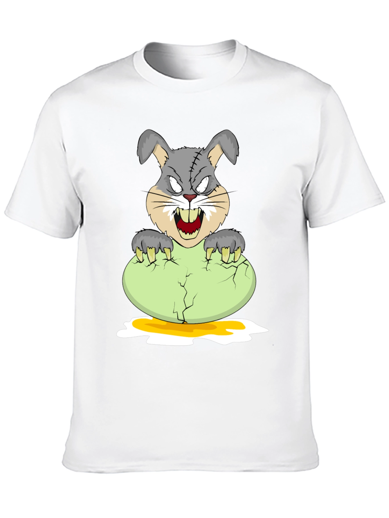 Zombie Bunny Cracking Egg Graphic Tee
