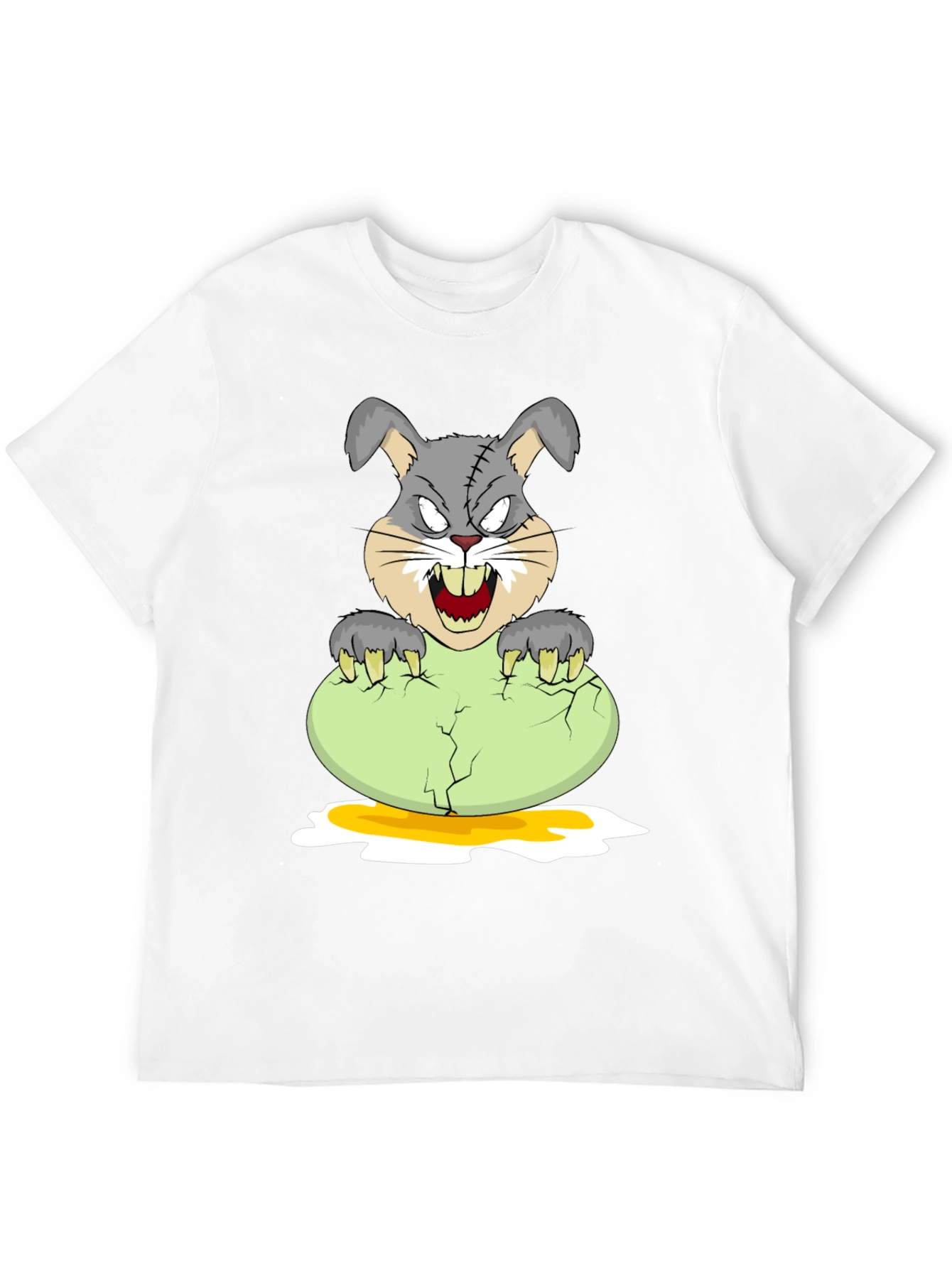 Zombie Bunny Cracking Egg Graphic Tee