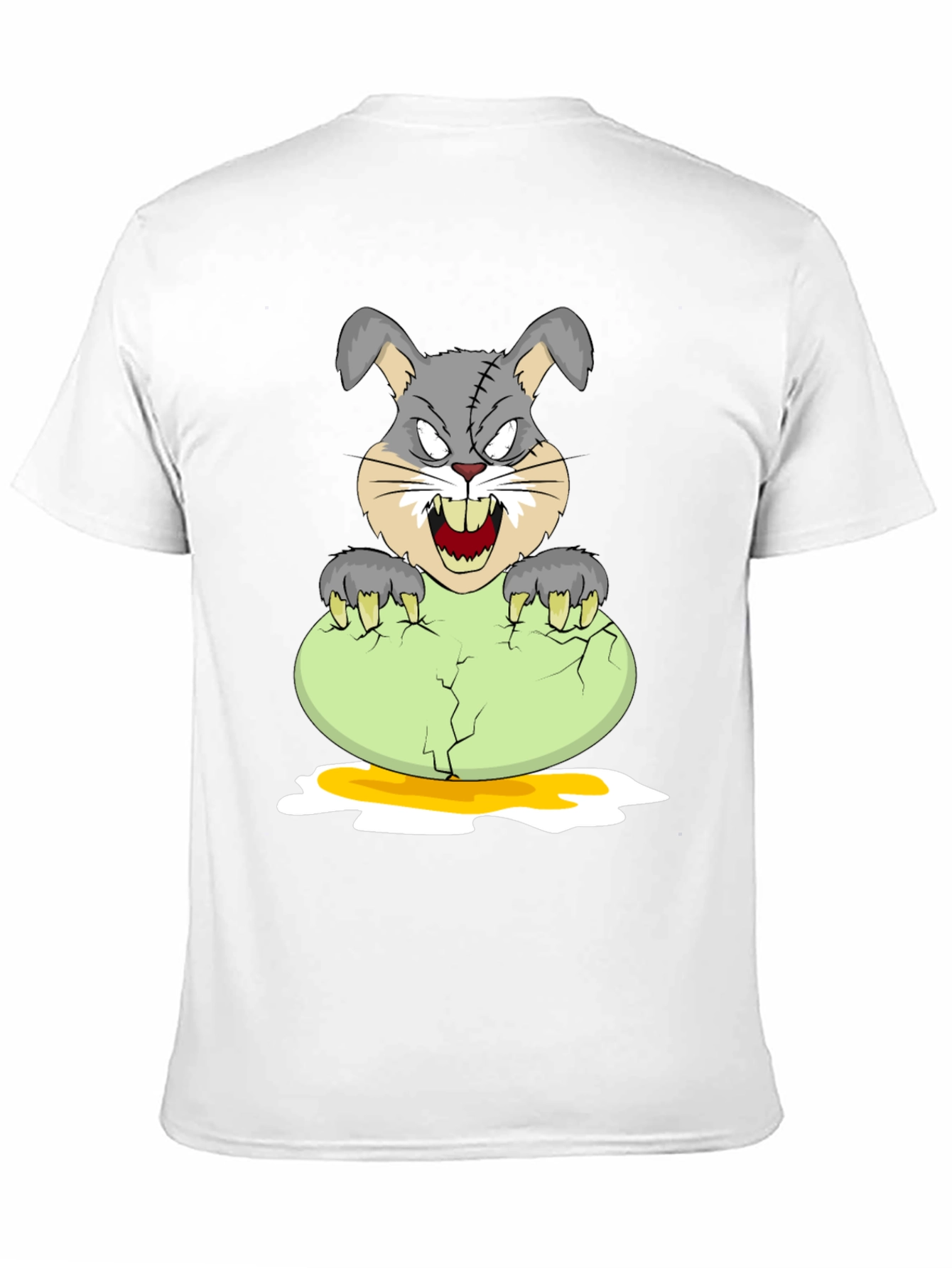 Zombie Bunny Cracking Egg Graphic Tee