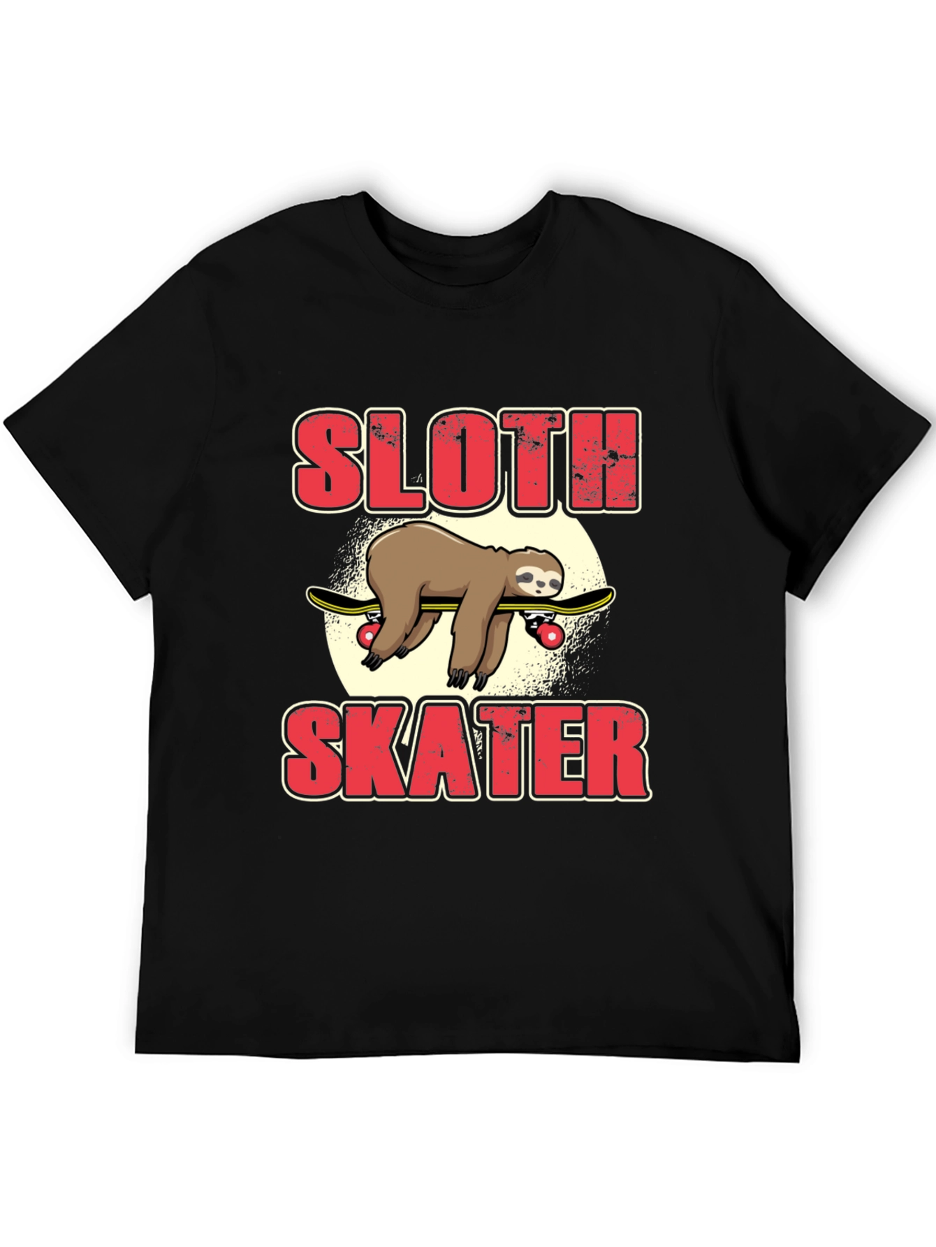 Sloth Skater T-Shirt - Funny Animal Skateboarding Tee