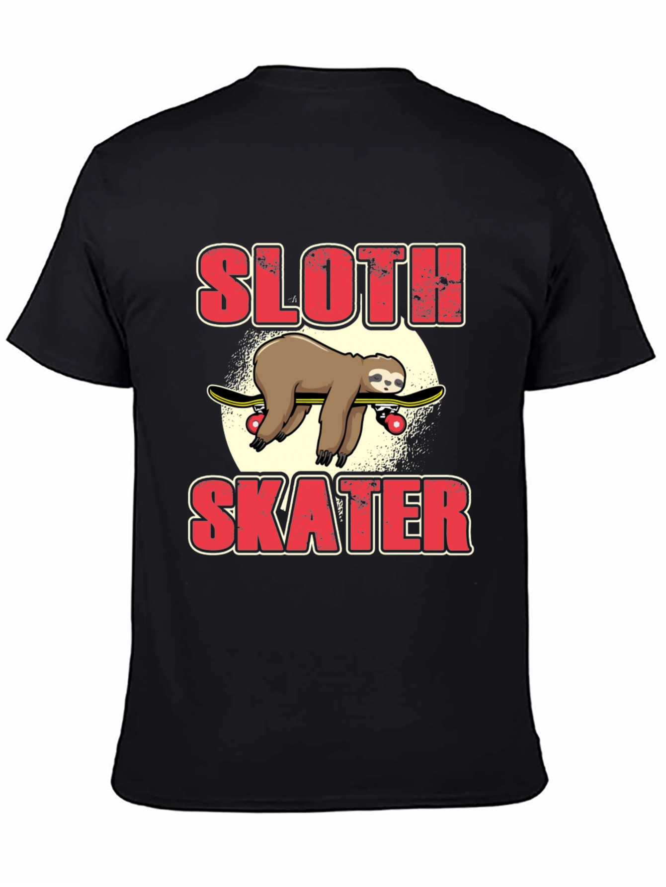 Sloth Skater T-Shirt - Funny Animal Skateboarding Tee