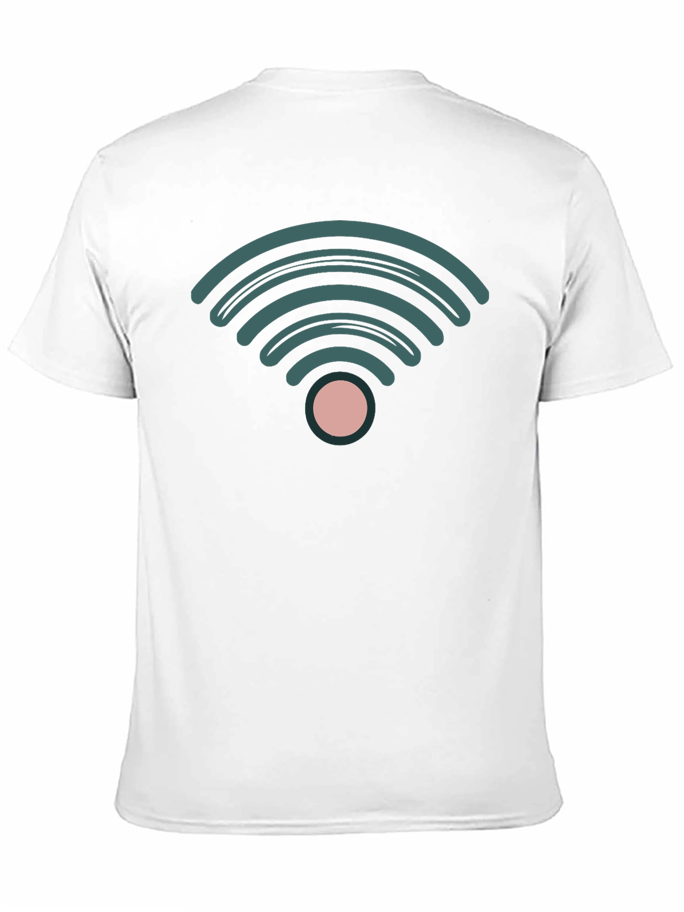 Stylish WiFi Symbol Black T-Shirt