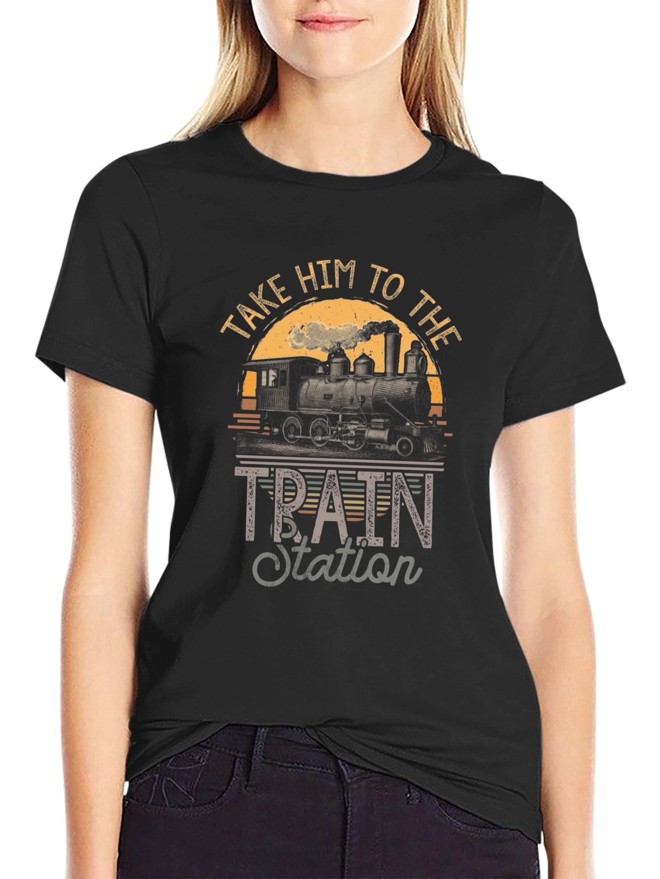 Take Him to The Train Station Graphic Tee