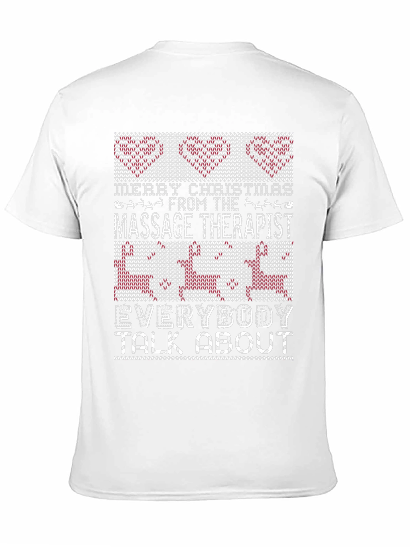 Merry Christmas Massage Therapist Ugly Sweater T-Shirt