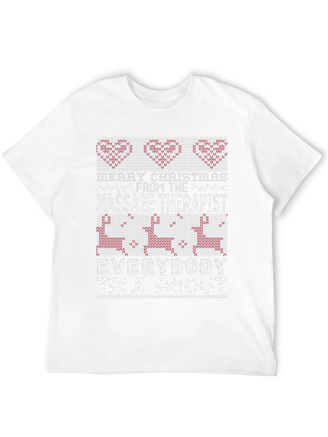Merry Christmas Massage Therapist Ugly Sweater T-Shirt