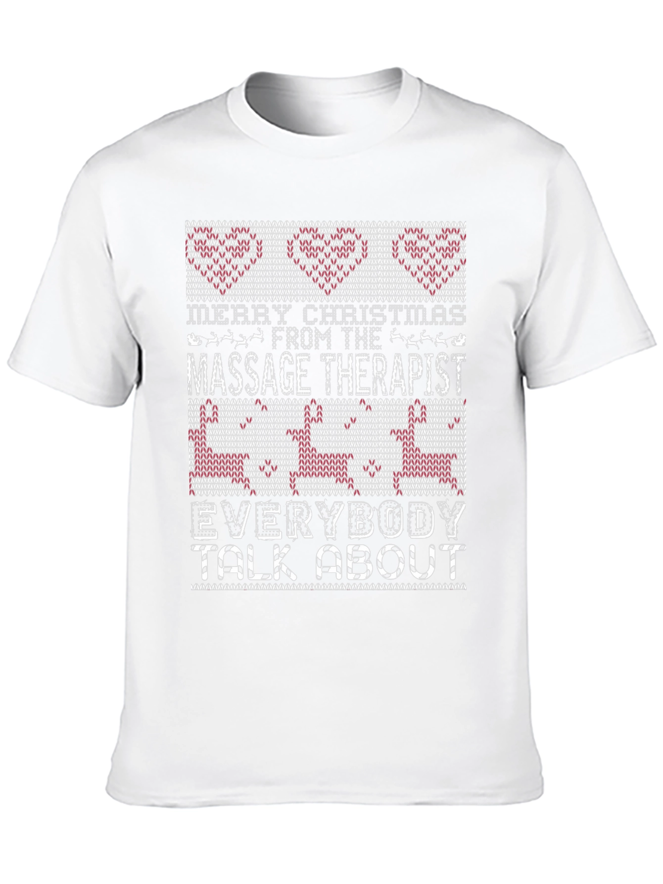 Merry Christmas Massage Therapist Ugly Sweater T-Shirt