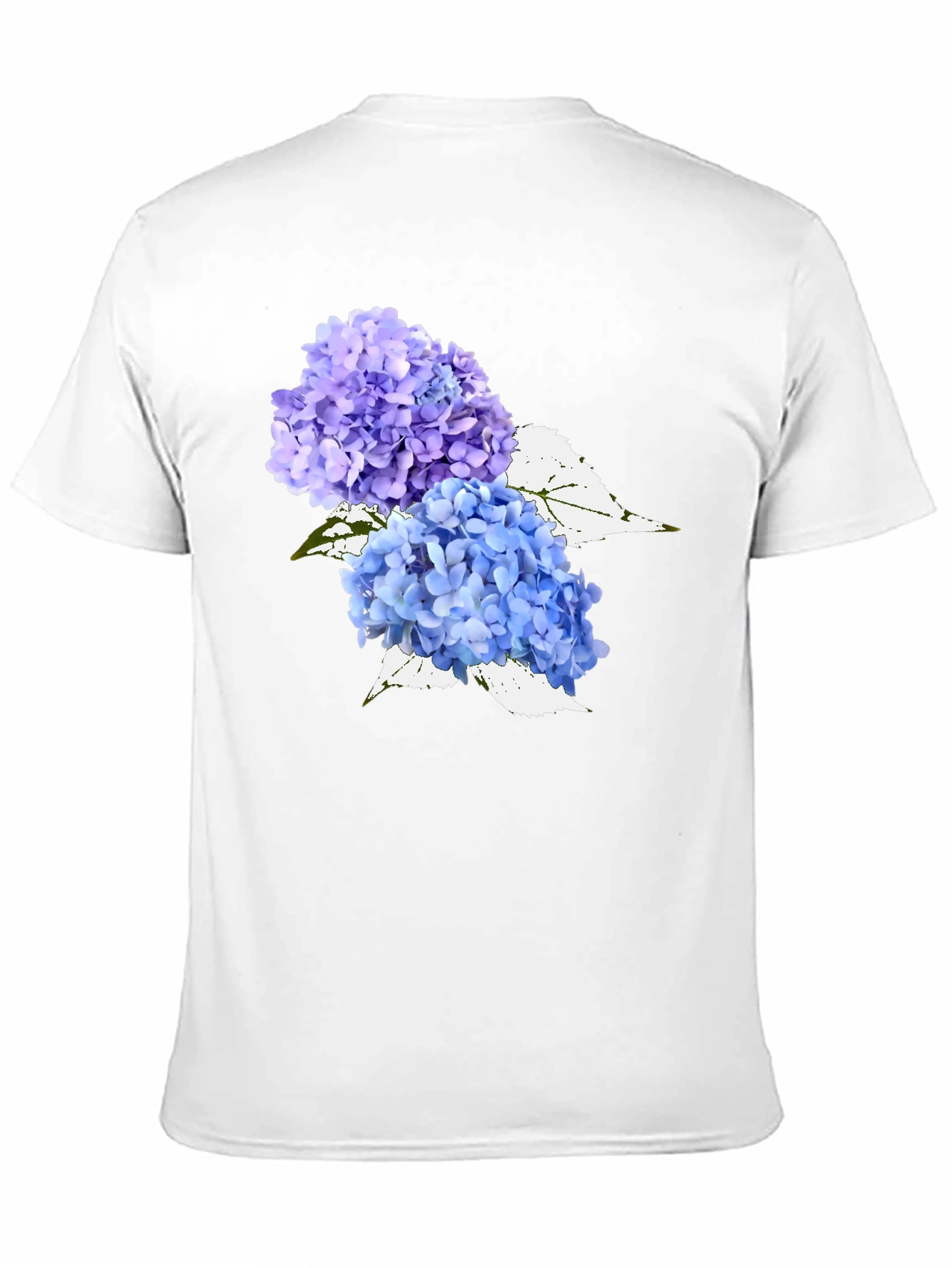 Floral Hydrangea Graphic Tee - Black