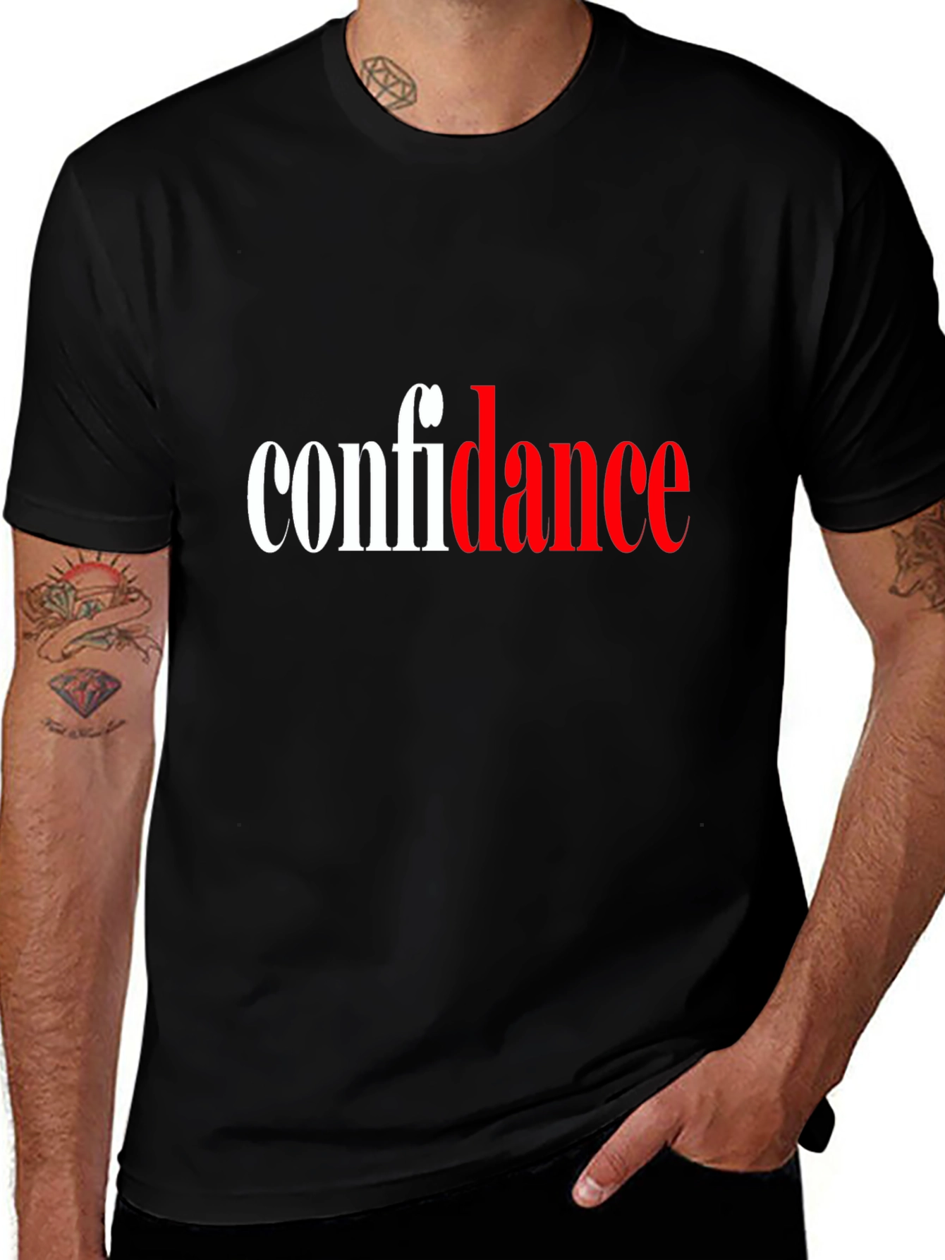 Confidence T-Shirt - Black Cotton Blend