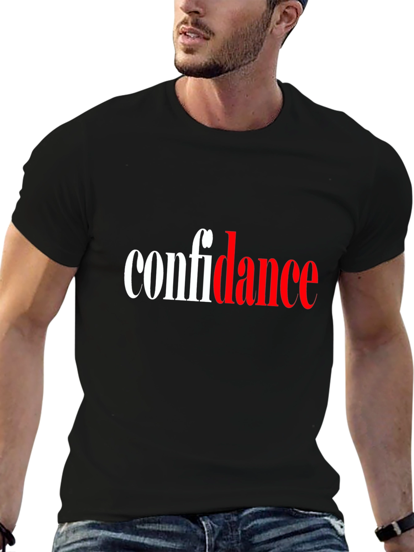 Confidence T-Shirt - Black Cotton Blend