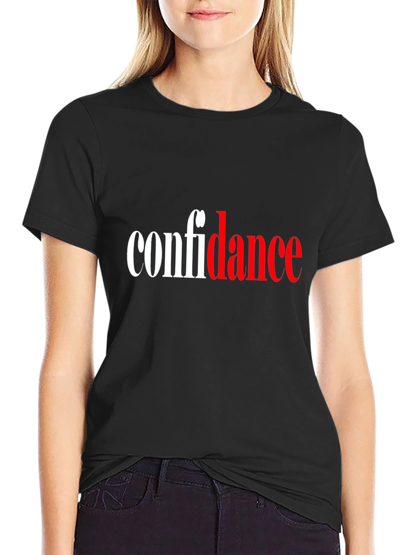 Confidence T-Shirt - Black Cotton Blend