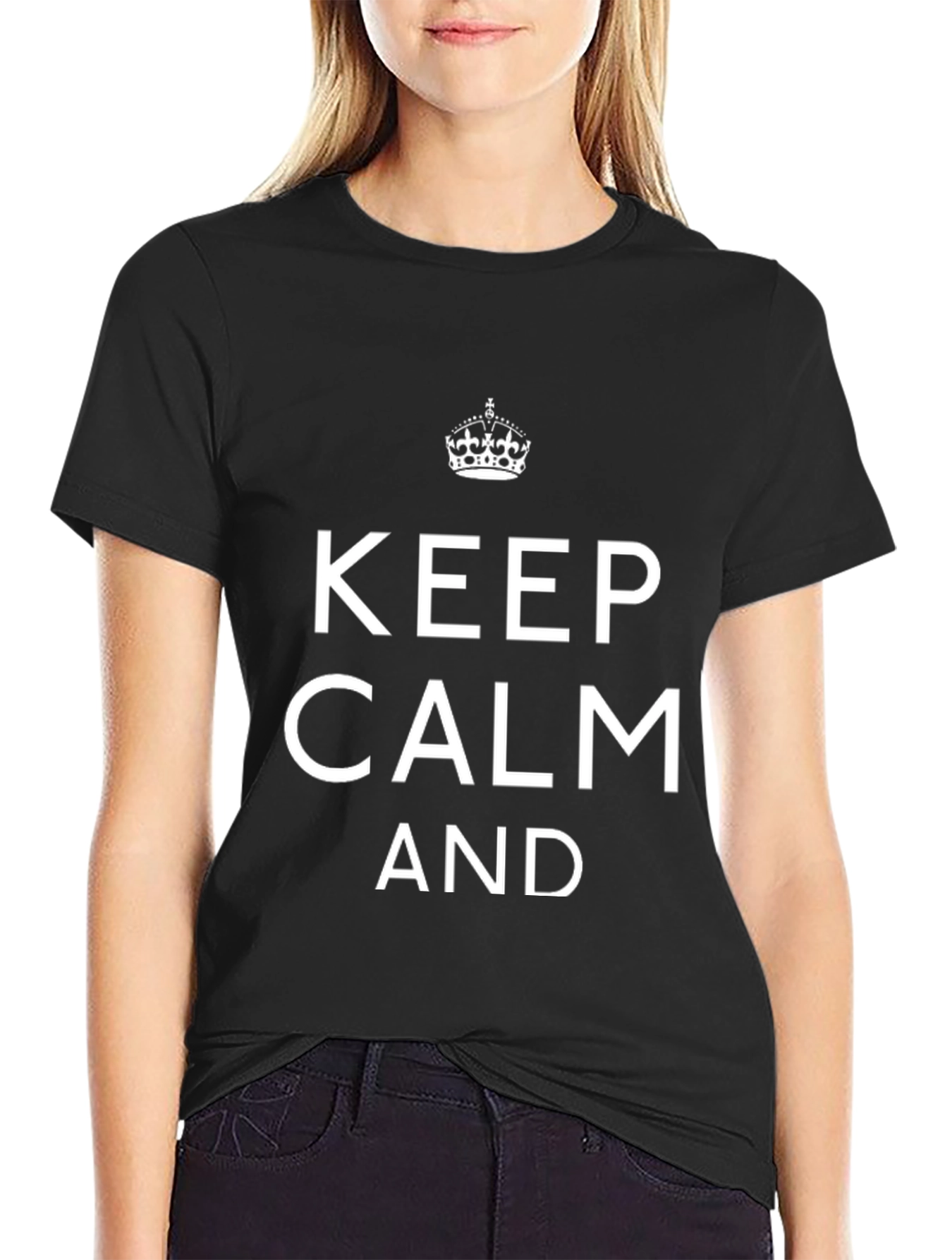 Keep Calm Graphic Tee - Classic Black