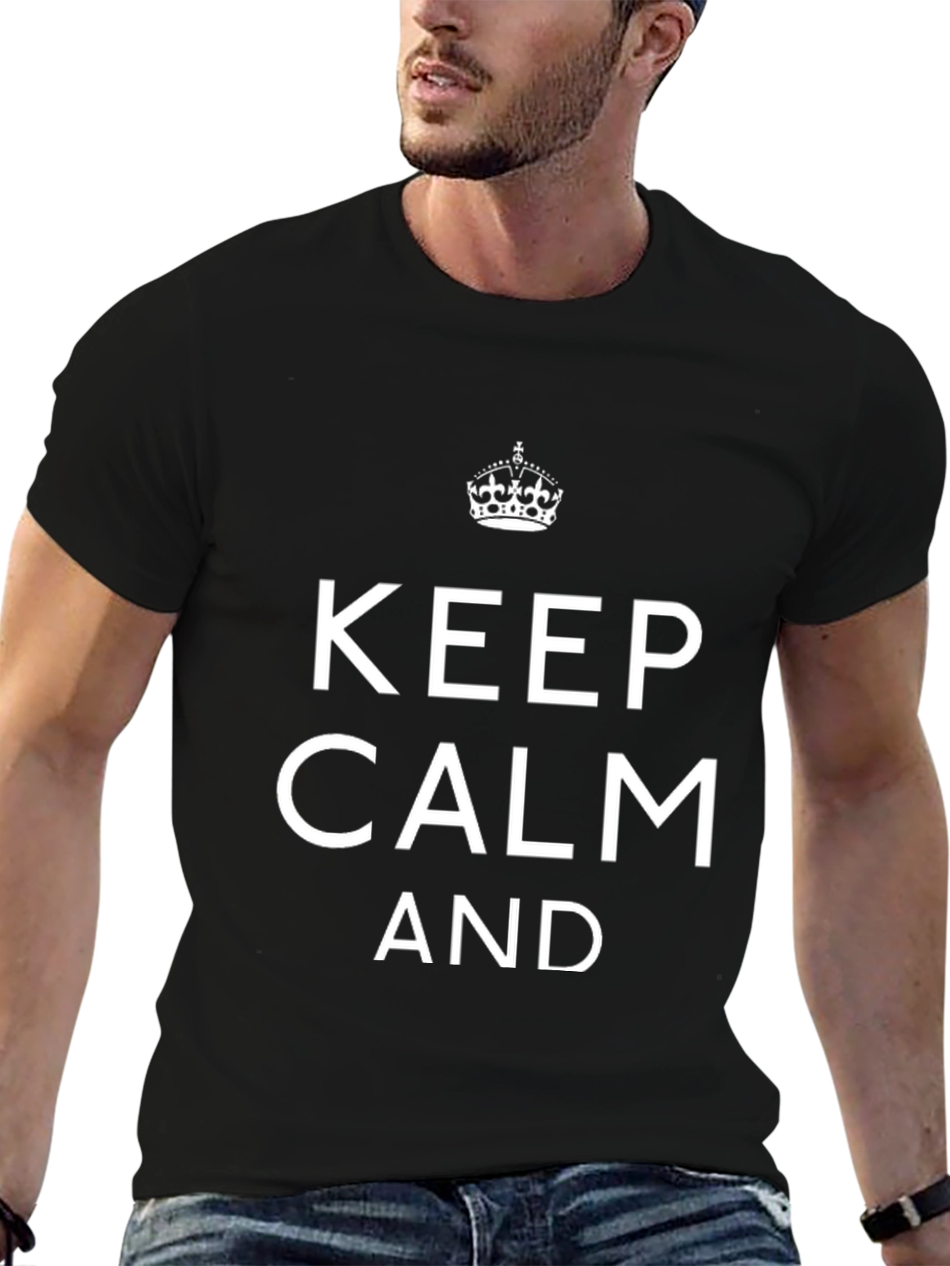Keep Calm Graphic Tee - Classic Black