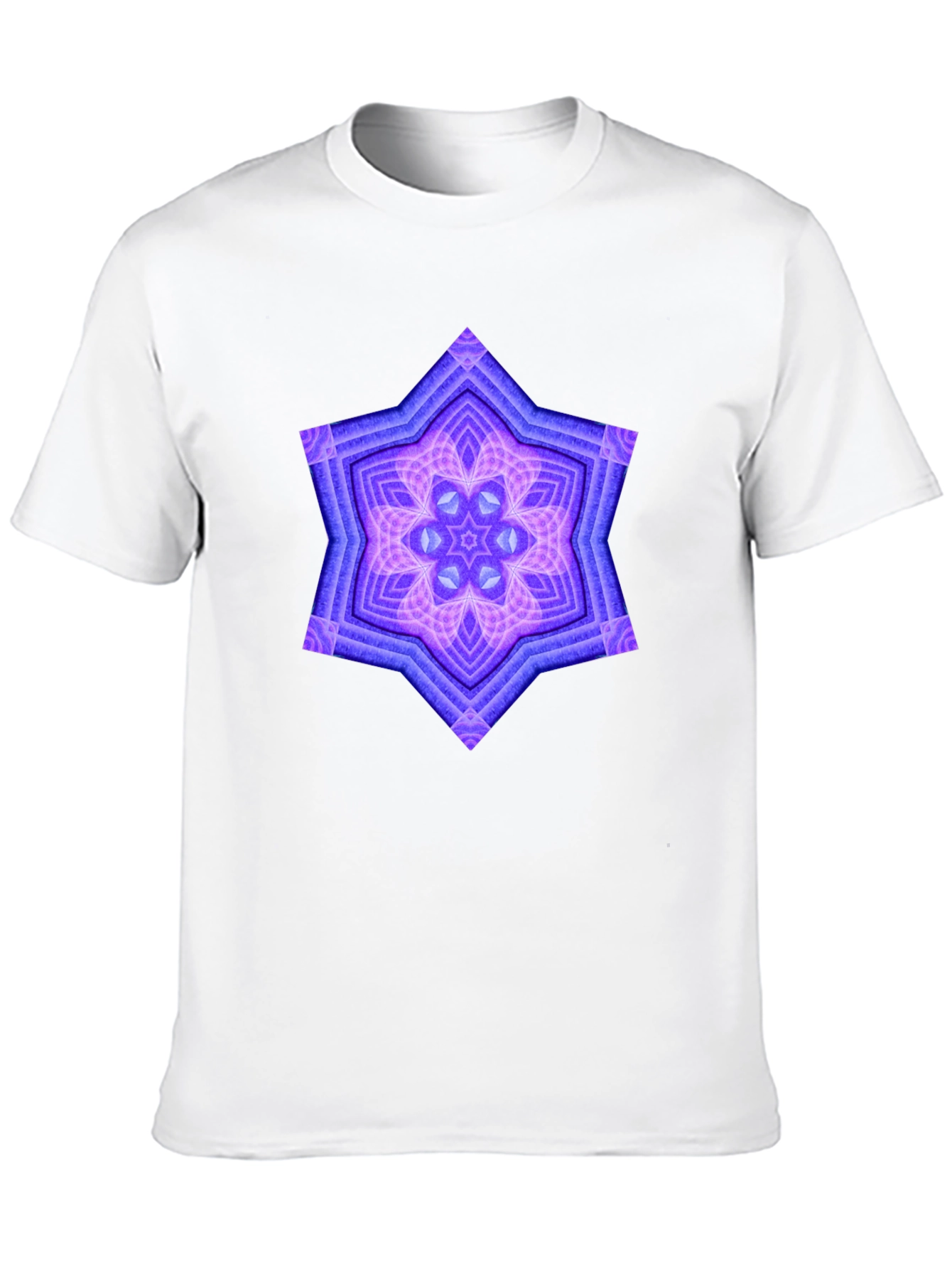 Geometric Starburst Graphic Tee - Black