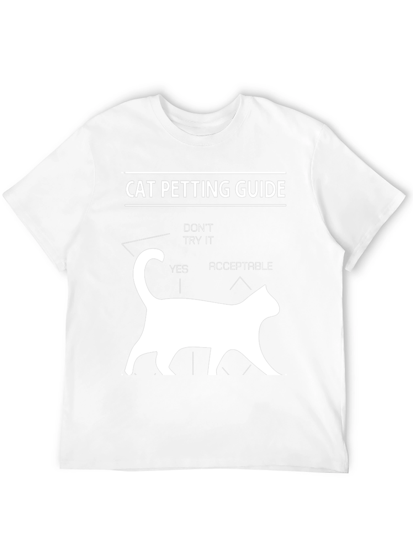 Cat Petting Guide T-Shirt Funny Graphic Tee