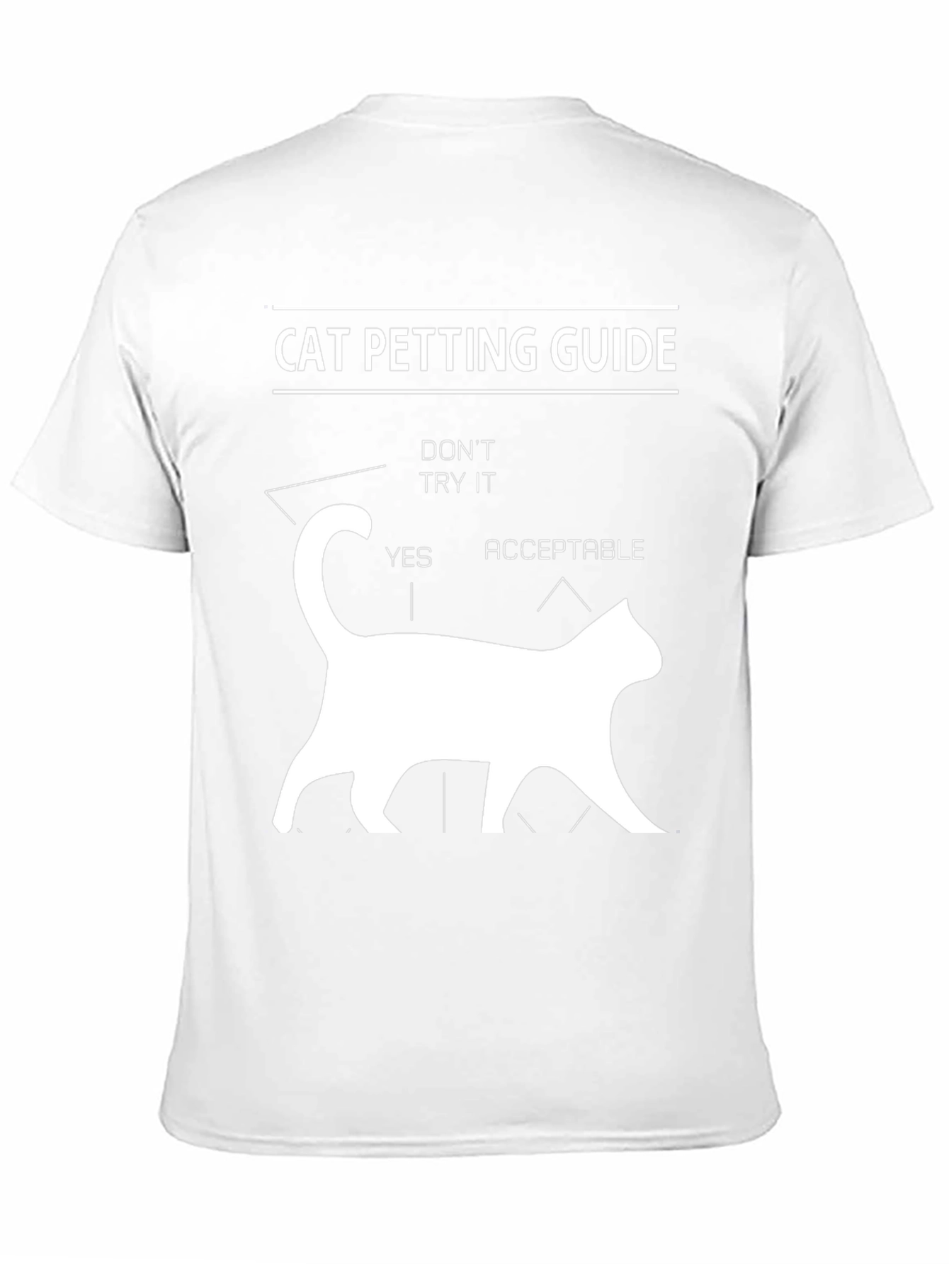 Cat Petting Guide T-Shirt Funny Graphic Tee