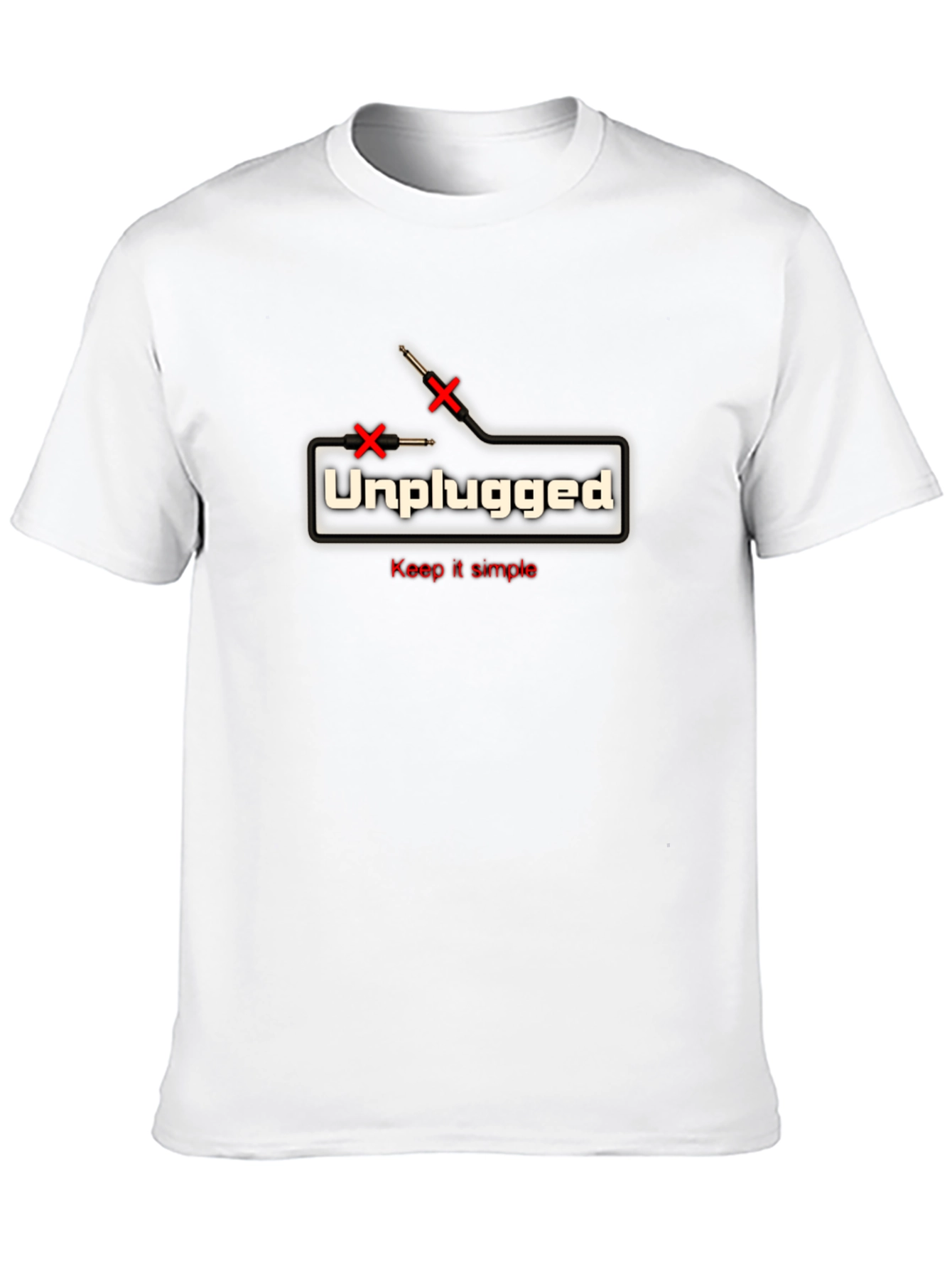 Unplugged Black Graphic Tee - Keep It Simple