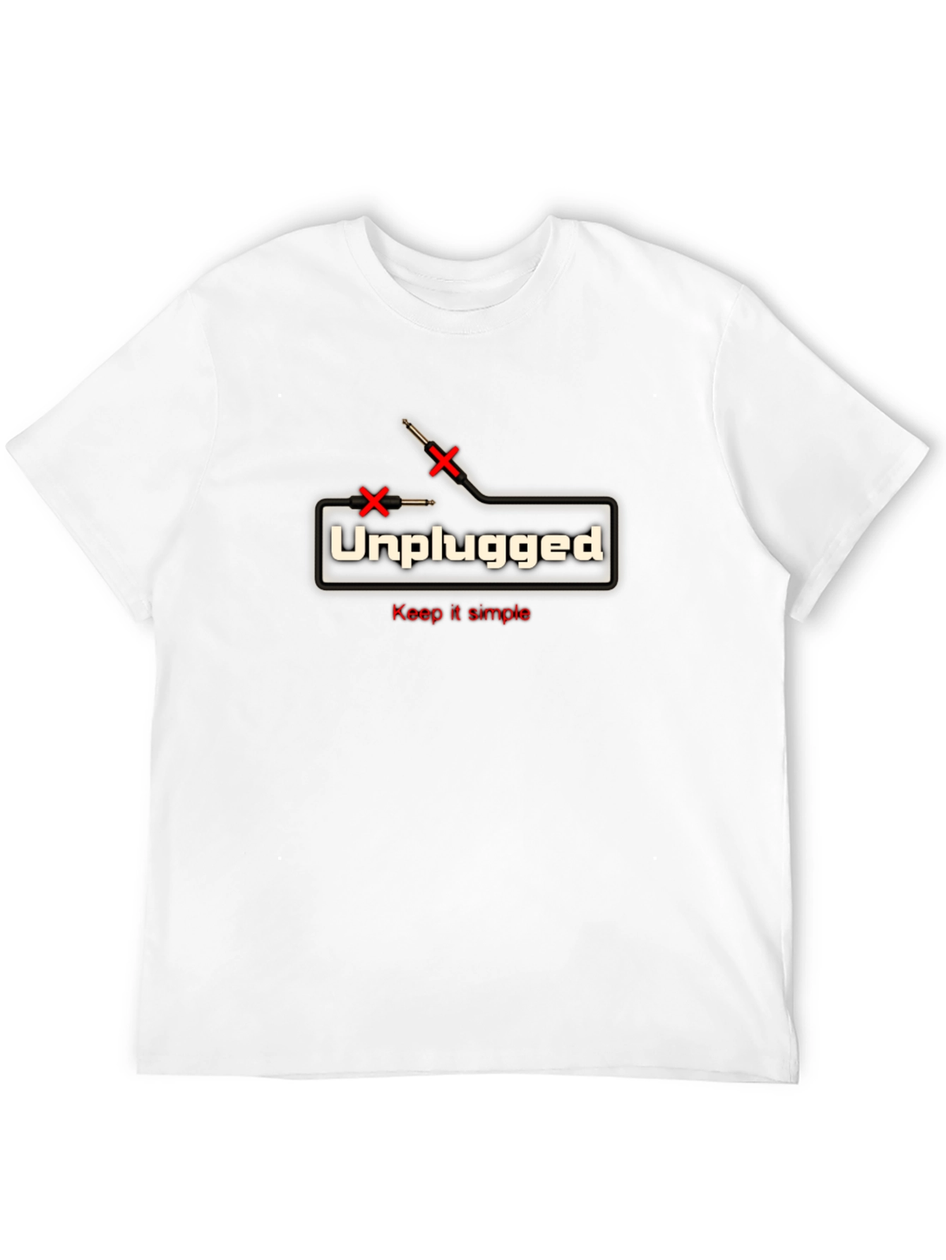 Unplugged Black Graphic Tee - Keep It Simple