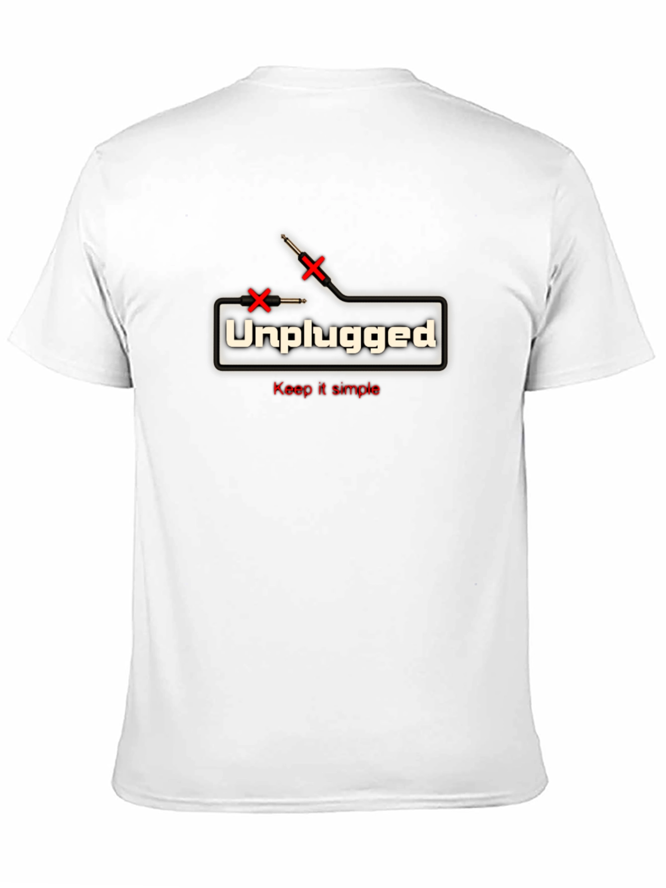 Unplugged Black Graphic Tee - Keep It Simple