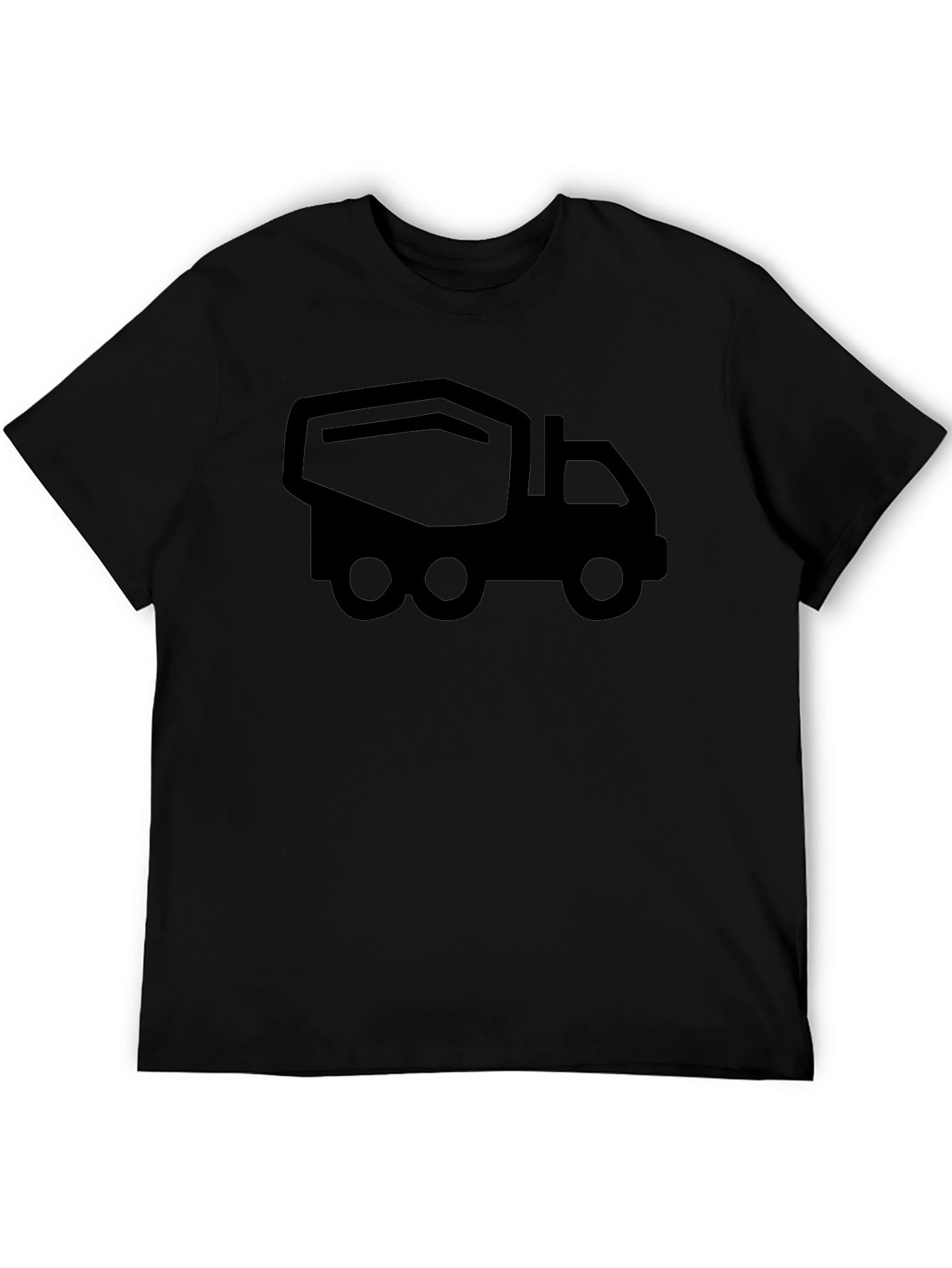 Black Cement Mixer Truck T-Shirt - Construction Vehicle Tee