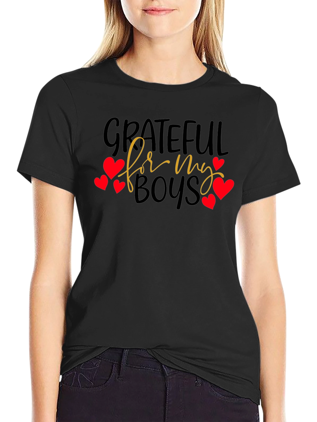 Grateful For My Boys T-Shirt -  Heart Accents