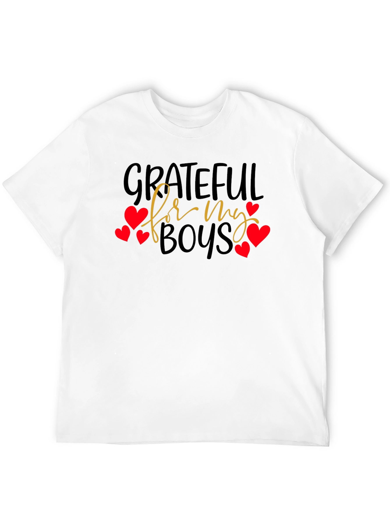 Grateful For My Boys T-Shirt -  Heart Accents