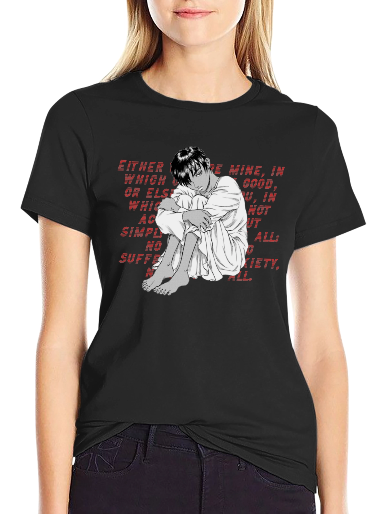 Emotional Anime Graphic T-Shirt